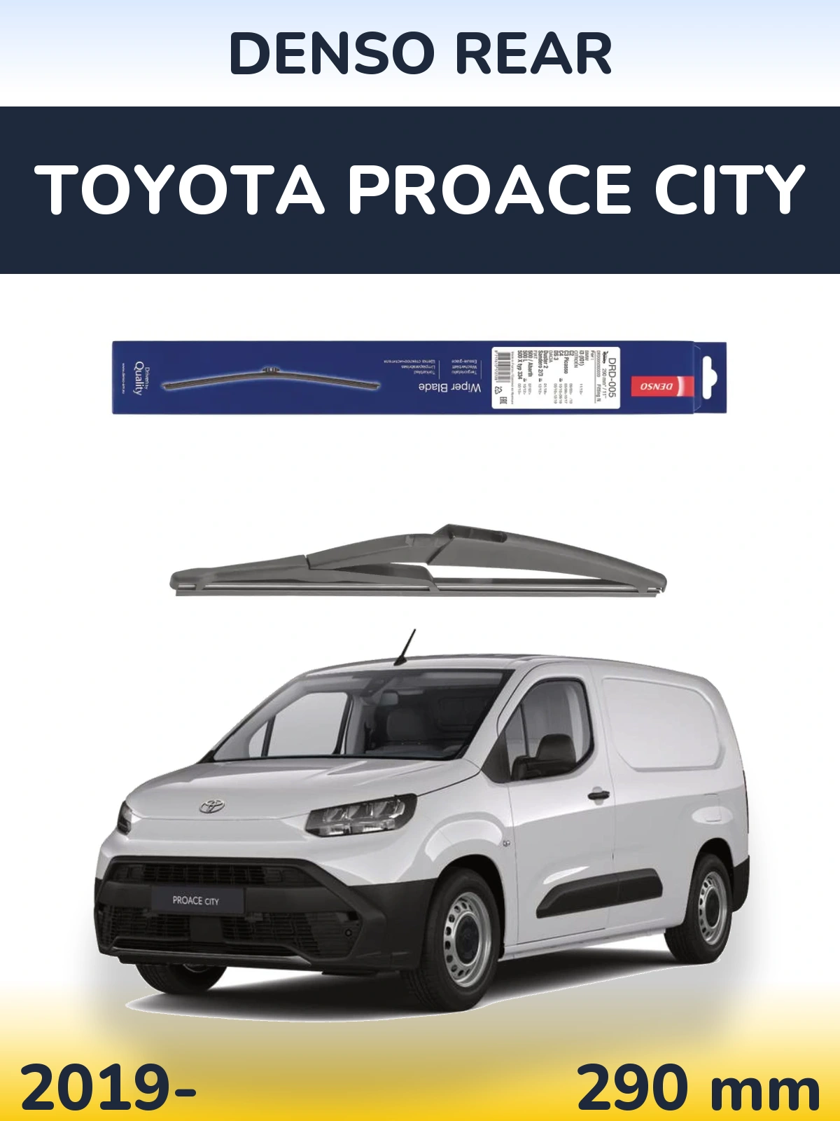 Torkarblad Denso Rear för Toyota ProAce City