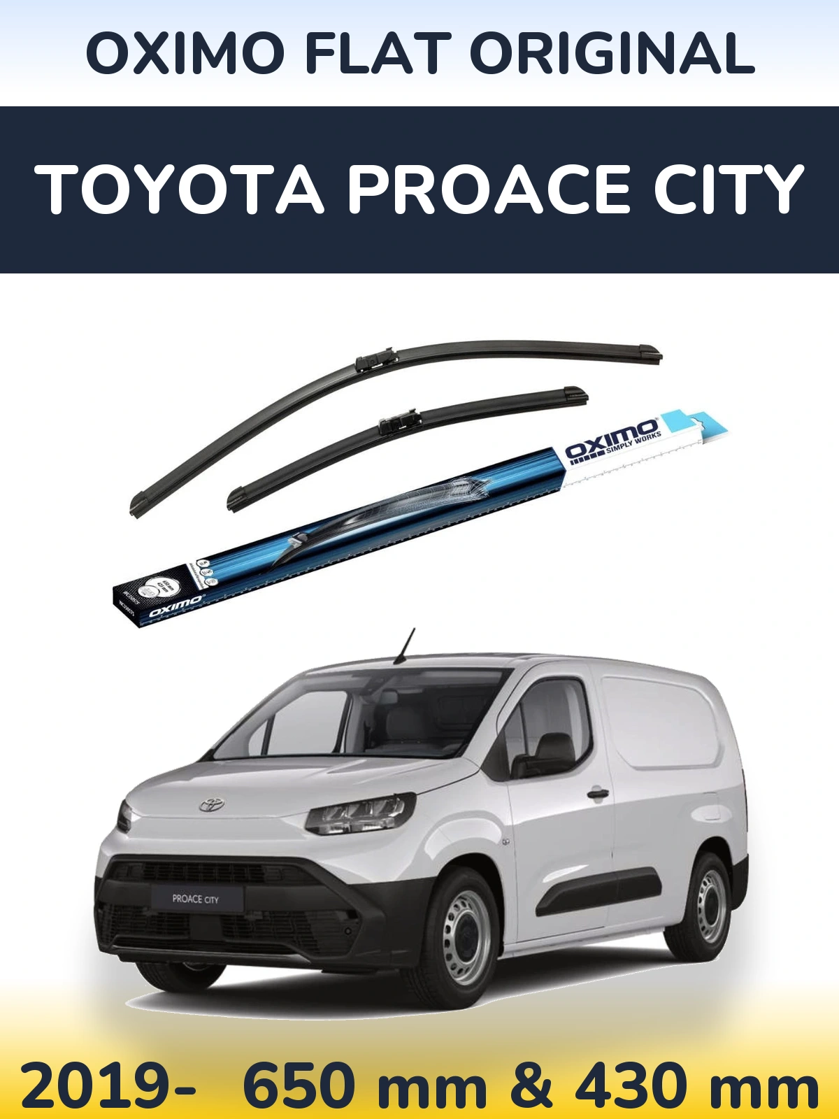 Torkarblad Oximo Flat Original för Toyota ProAce City