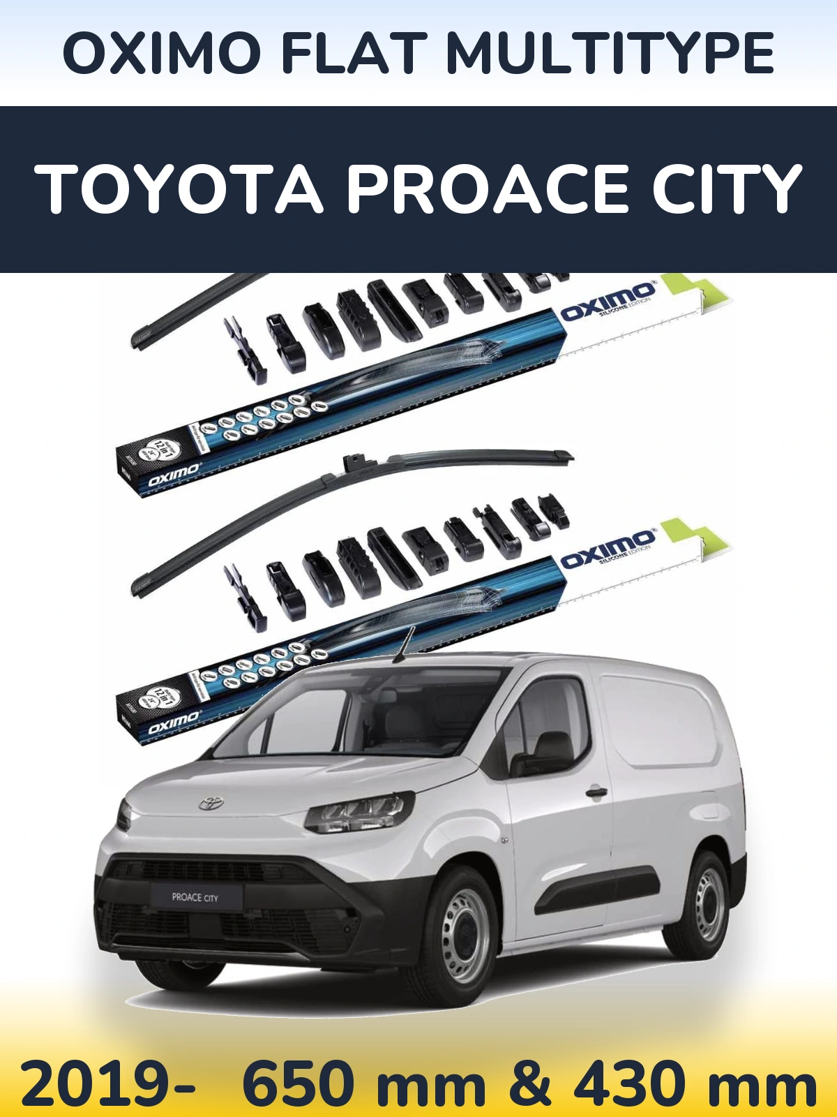 Torkarblad Oximo Flat MultiType för Toyota ProAce City