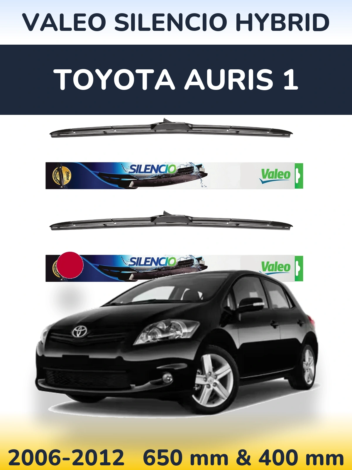 Torkarblad Valeo Silencio Hybrid för Toyota Auris 1