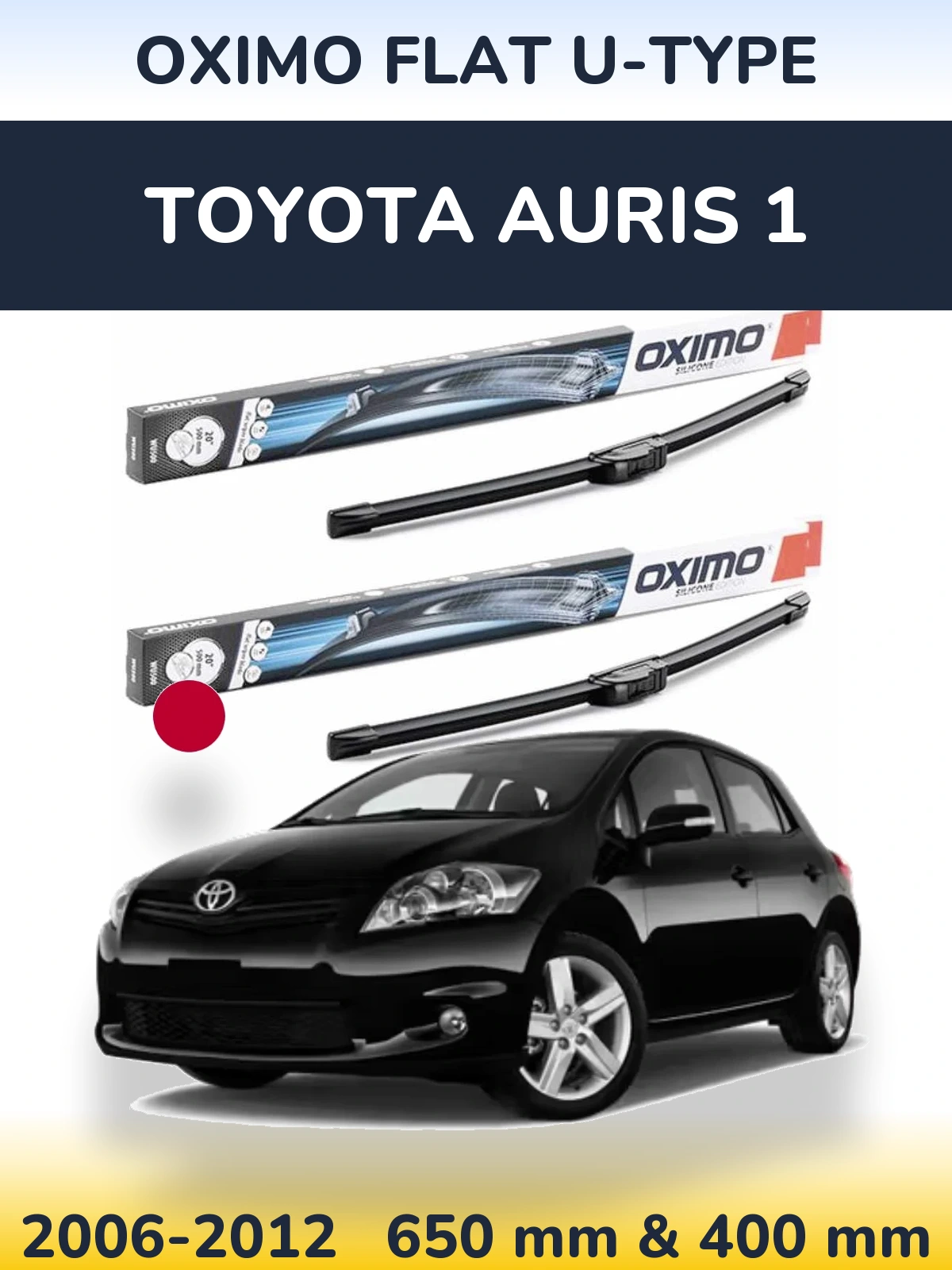 Torkarblad Oximo Flat U-type för Toyota Auris 1