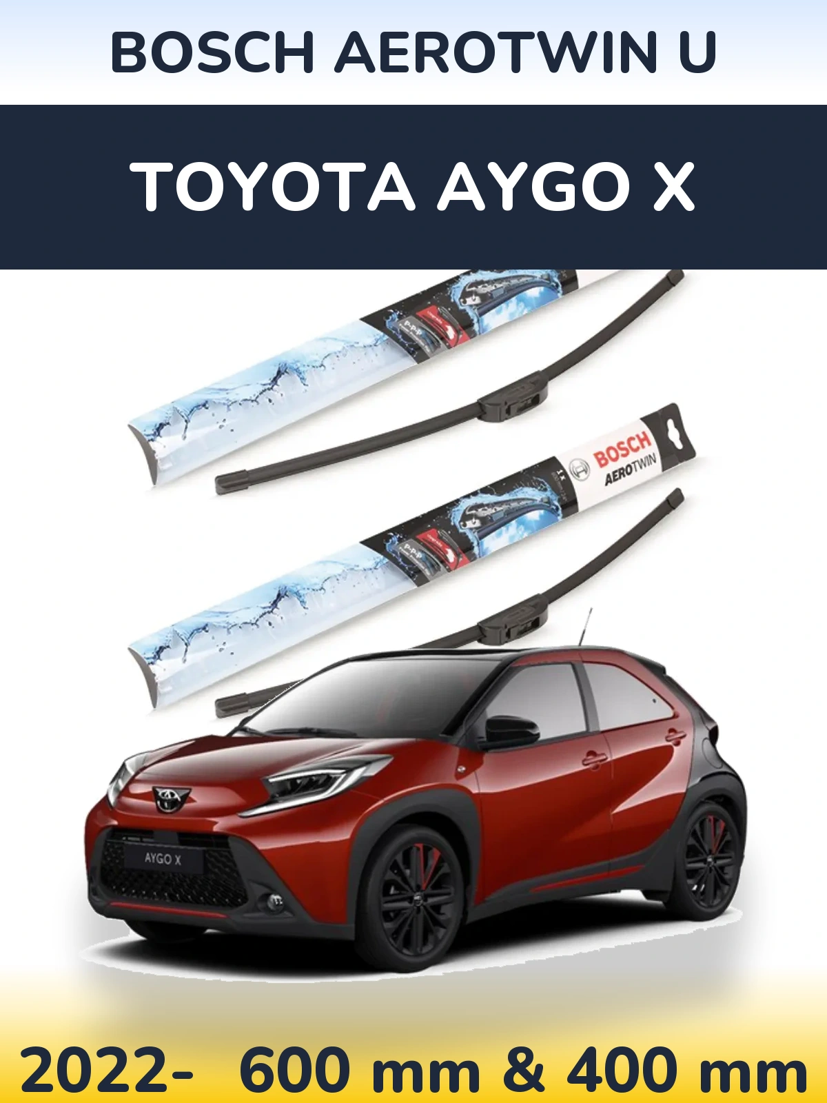 Torkarblad BOSCH AeroTwin U för Toyota Aygo X
