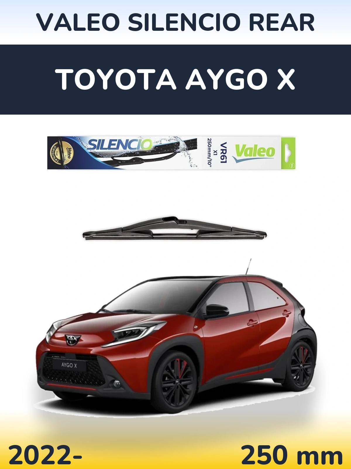 Torkarblad Valeo Silencio Rear för Toyota Aygo X