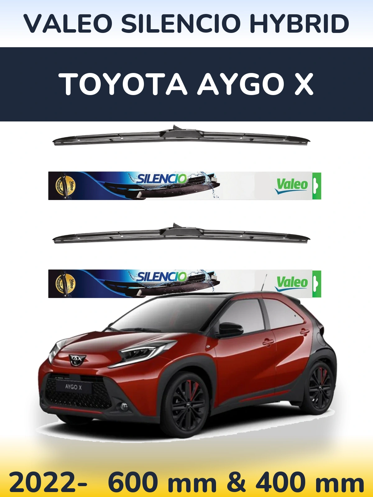 Torkarblad Valeo Silencio Hybrid för Toyota Aygo X