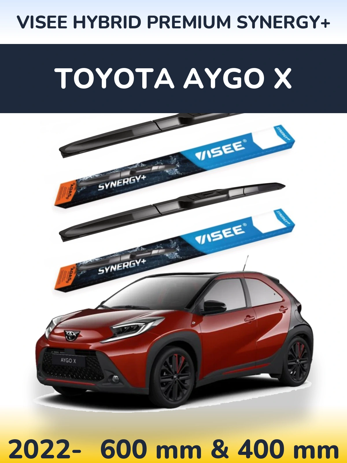 Torkarblad VISEE HYBRID PREMIUM SYNERGY+ för Toyota Aygo X