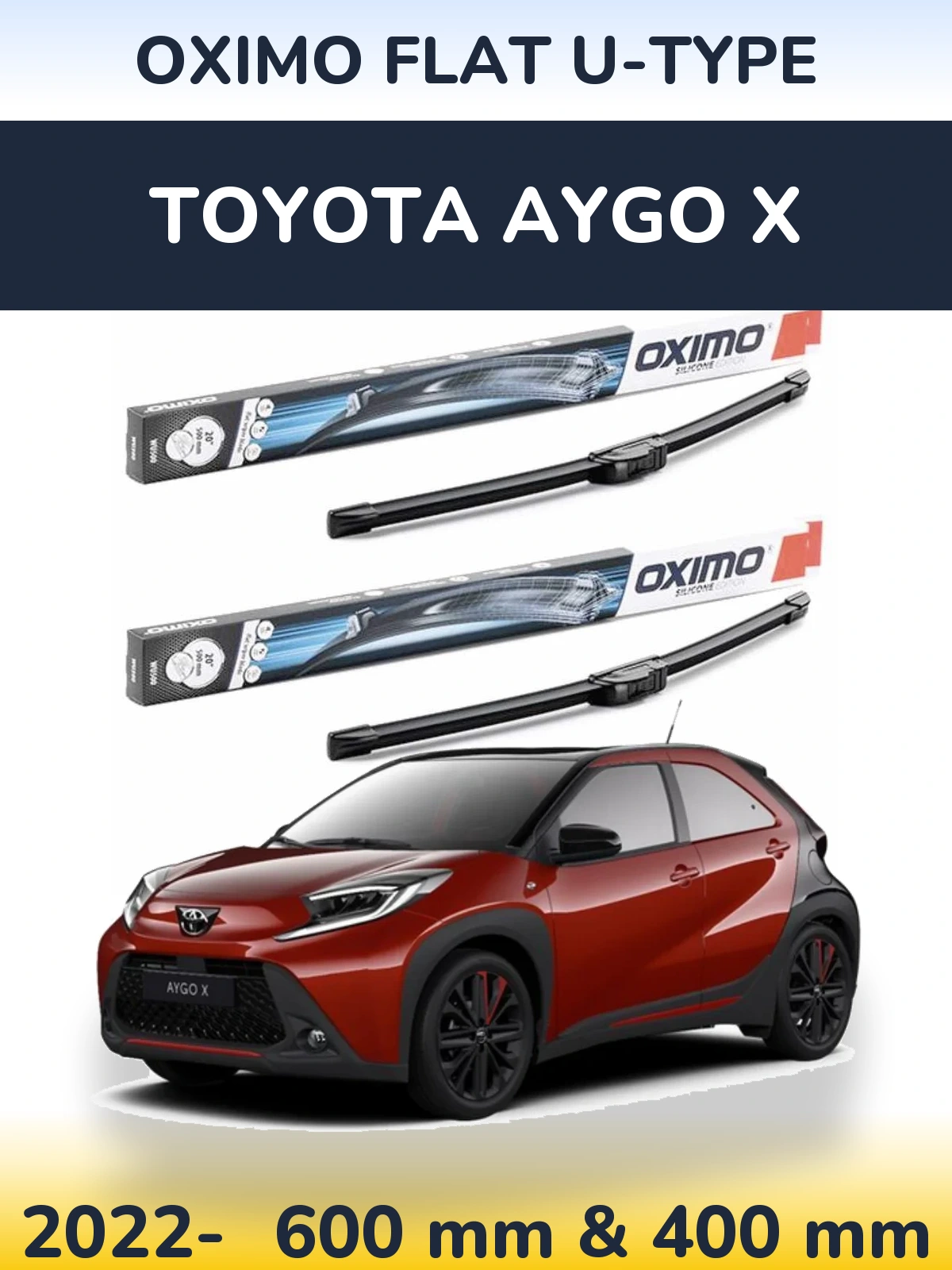 Torkarblad Oximo Flat U-type för Toyota Aygo X