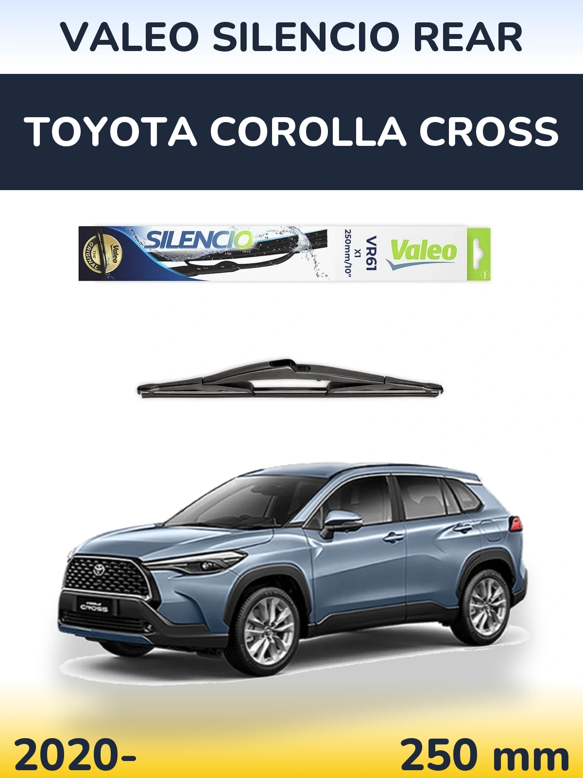 Torkarblad Valeo Silencio Rear för Toyota Corolla Cross