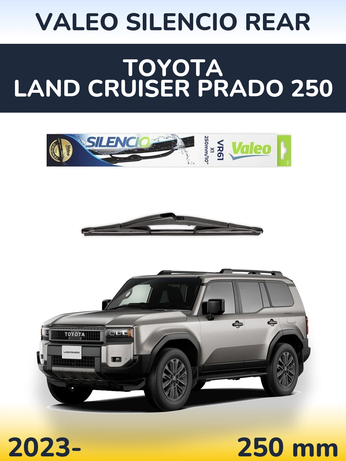 Torkarblad Valeo Silencio Rear för Toyota Land Cruiser Prado 250