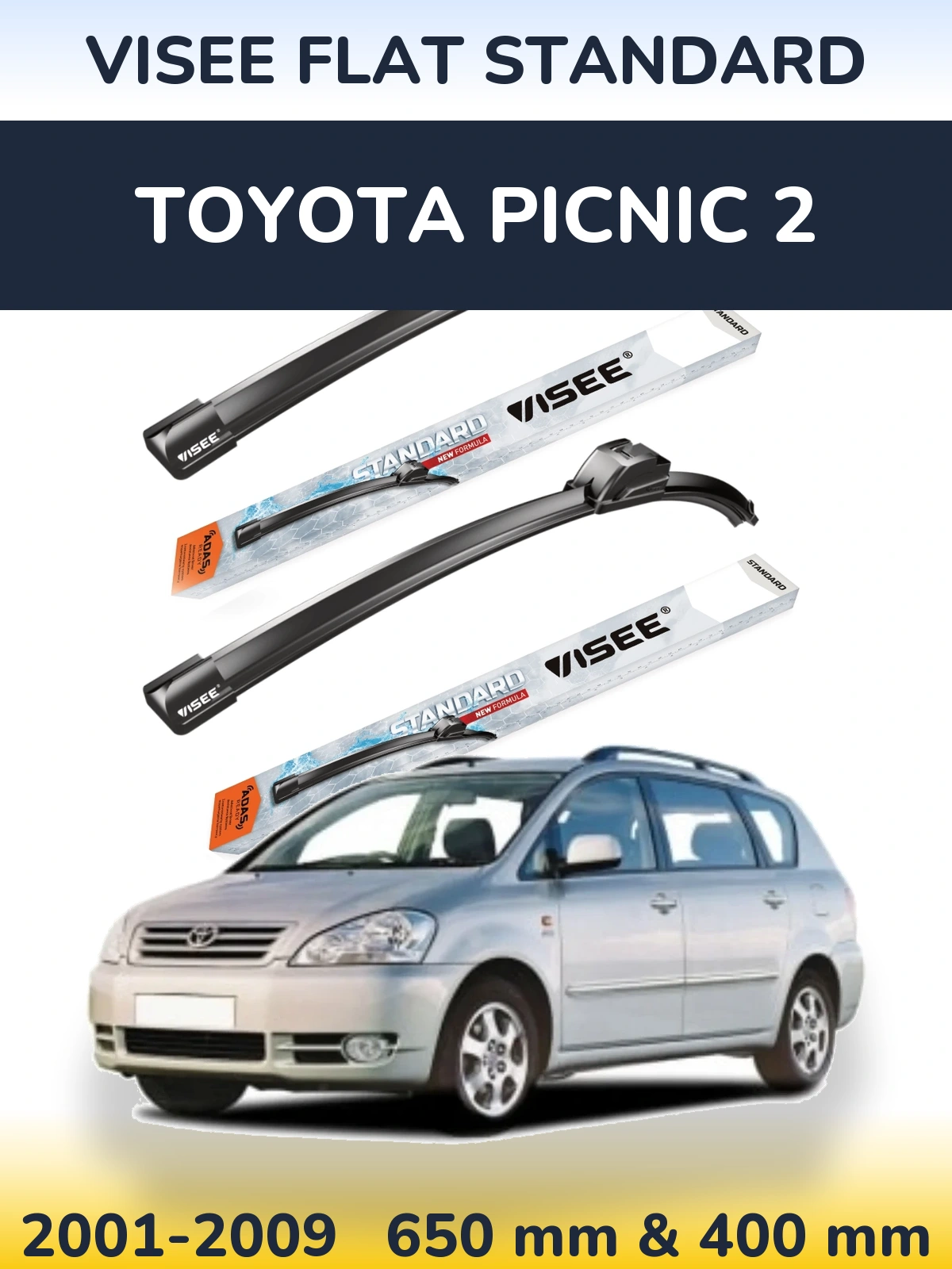 Torkarblad VISEE FLAT STANDARD för Toyota Picnic 2