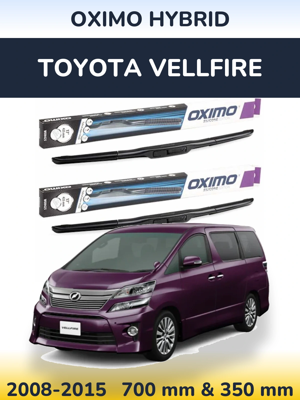 Torkarblad Oximo Hybrid för Toyota Vellfire