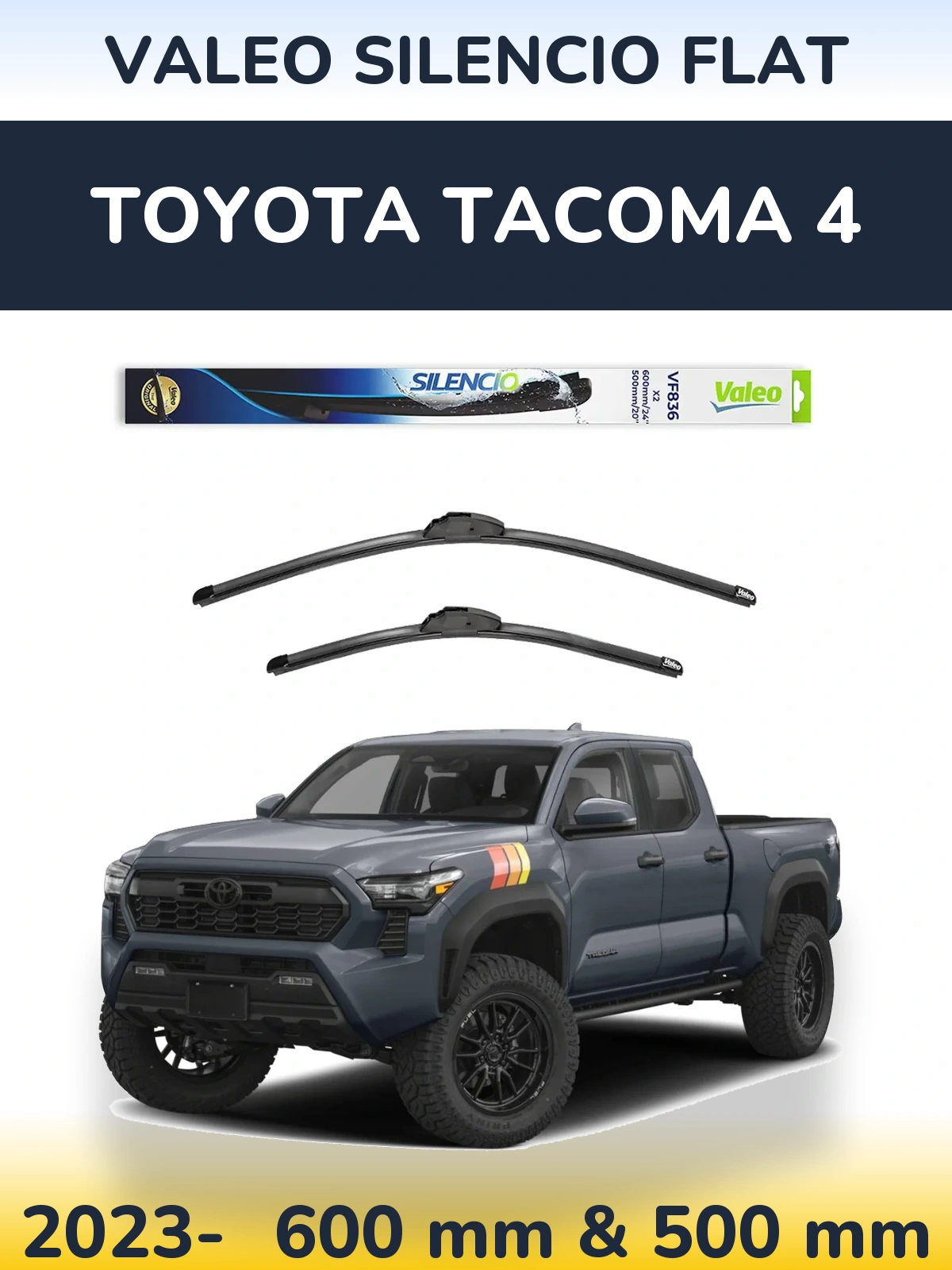 Torkarblad Valeo Silencio Flat för Toyota Tacoma 4