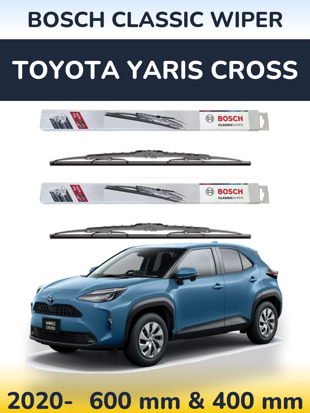 Torkarblad BOSCH Classic Wiper för Toyota Yaris Cross