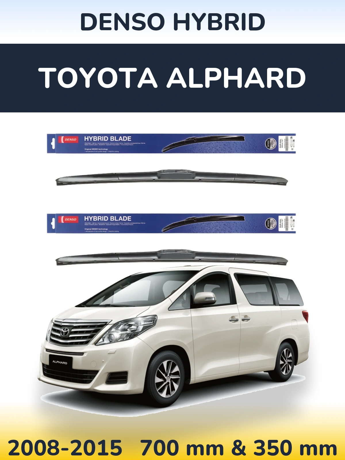 Torkarblad Denso Hybrid för Toyota Alphard