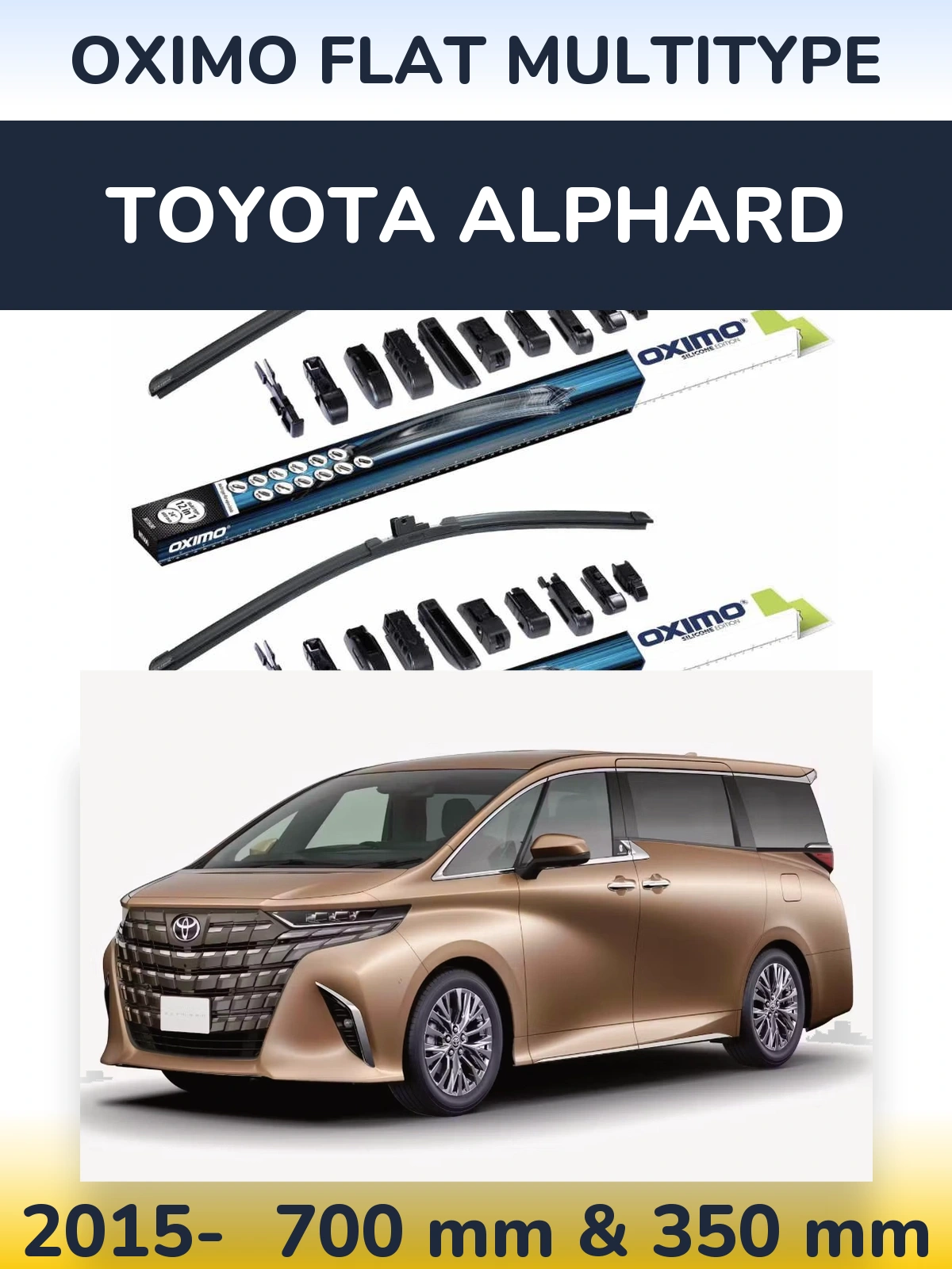 Torkarblad Oximo Flat MultiType för Toyota Alphard
