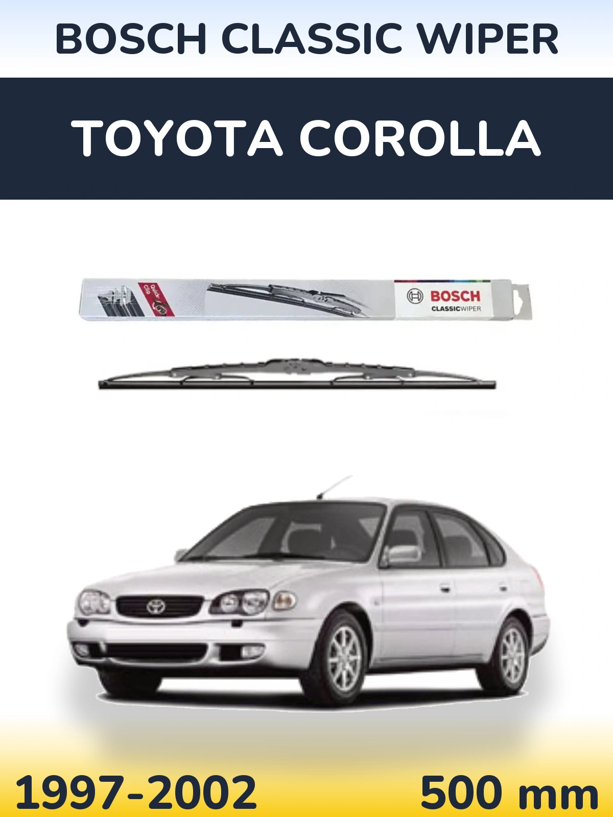 Задний дворник BOSCH Classic Wiper 500 мм для Toyota Corolla 1997-2002