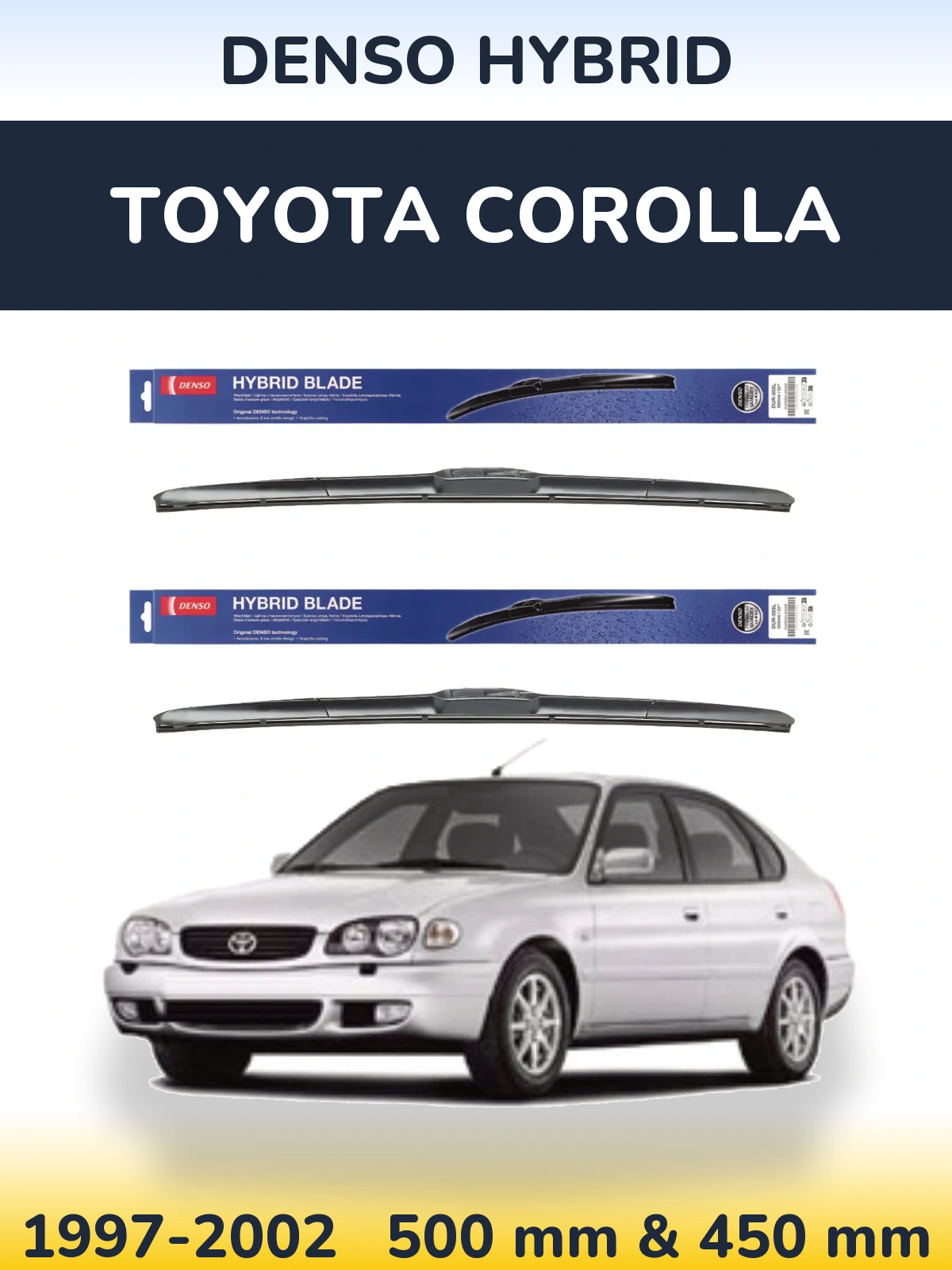 Torkarblad Denso Hybrid för Toyota Corolla