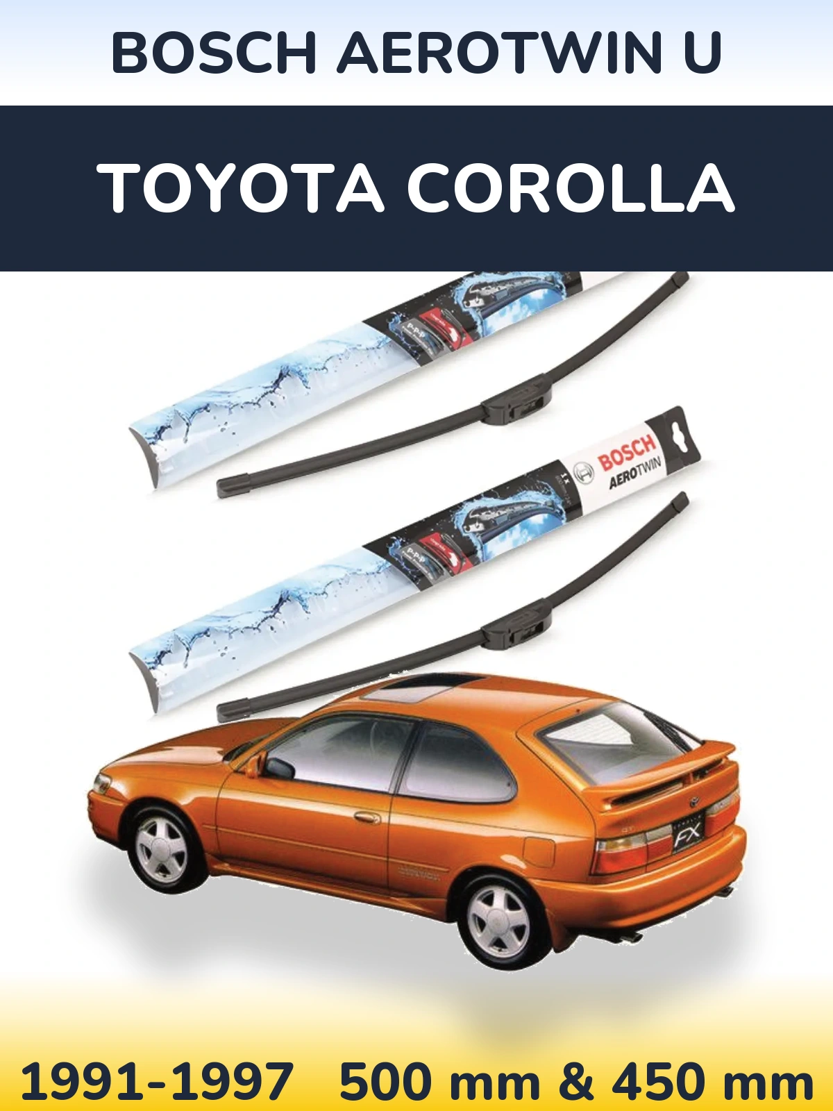 Torkarblad BOSCH AeroTwin U för Toyota Corolla