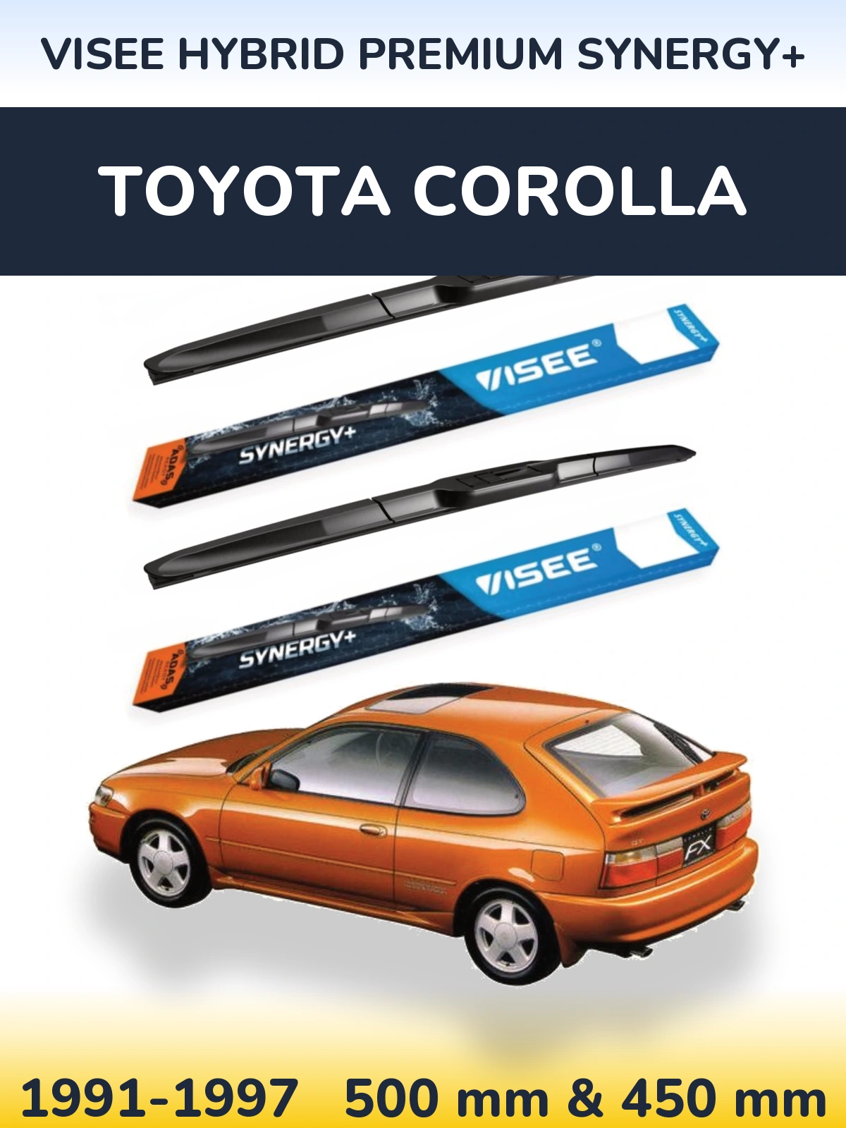 Torkarblad VISEE HYBRID PREMIUM SYNERGY+ för Toyota Corolla