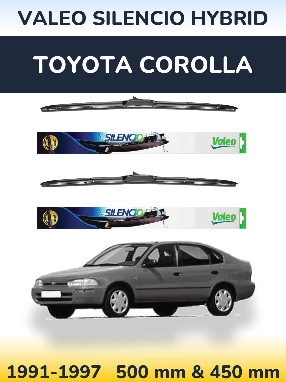 Torkarblad Valeo Silencio Hybrid för Toyota Corolla