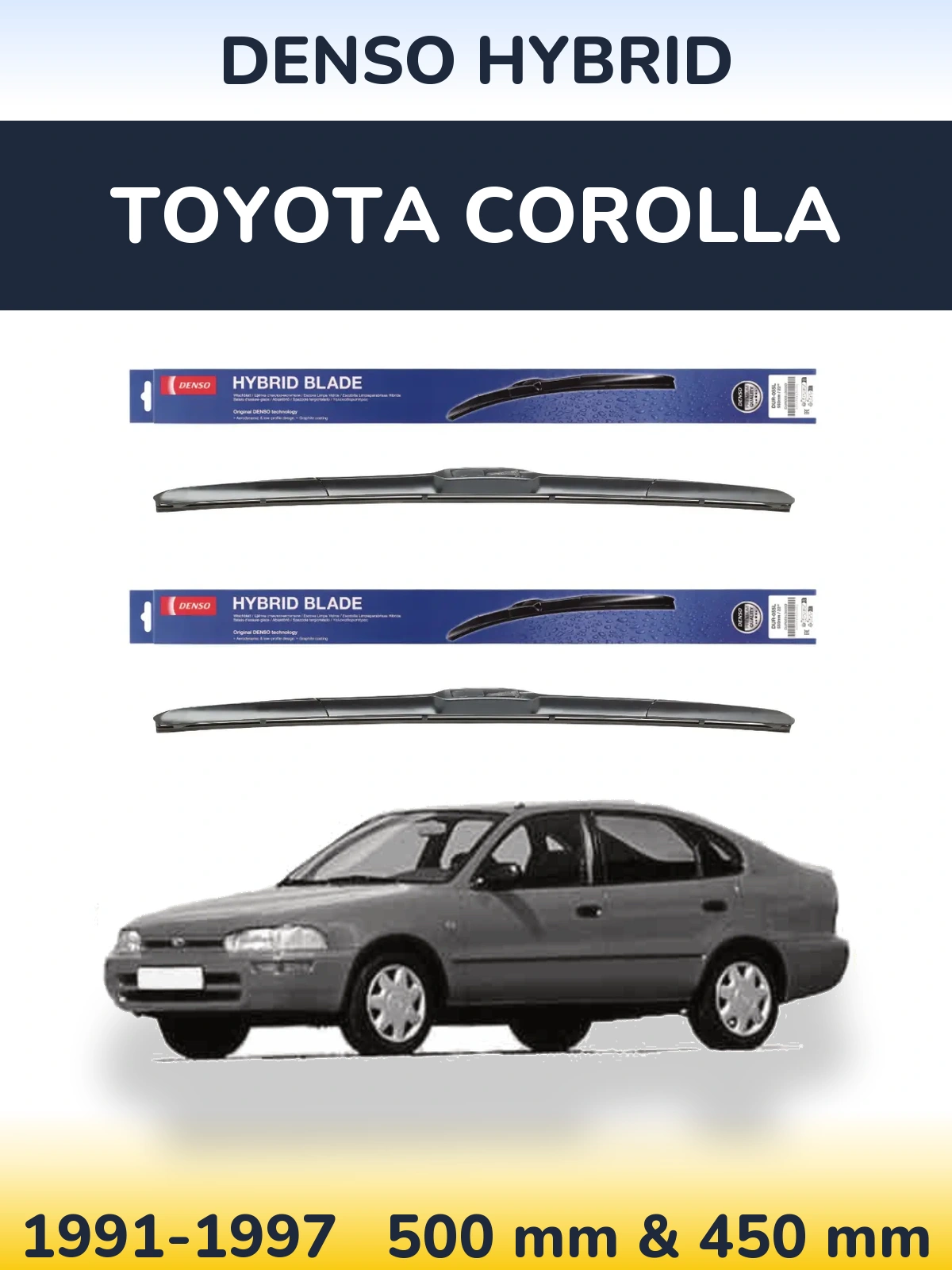 Torkarblad Denso Hybrid för Toyota Corolla
