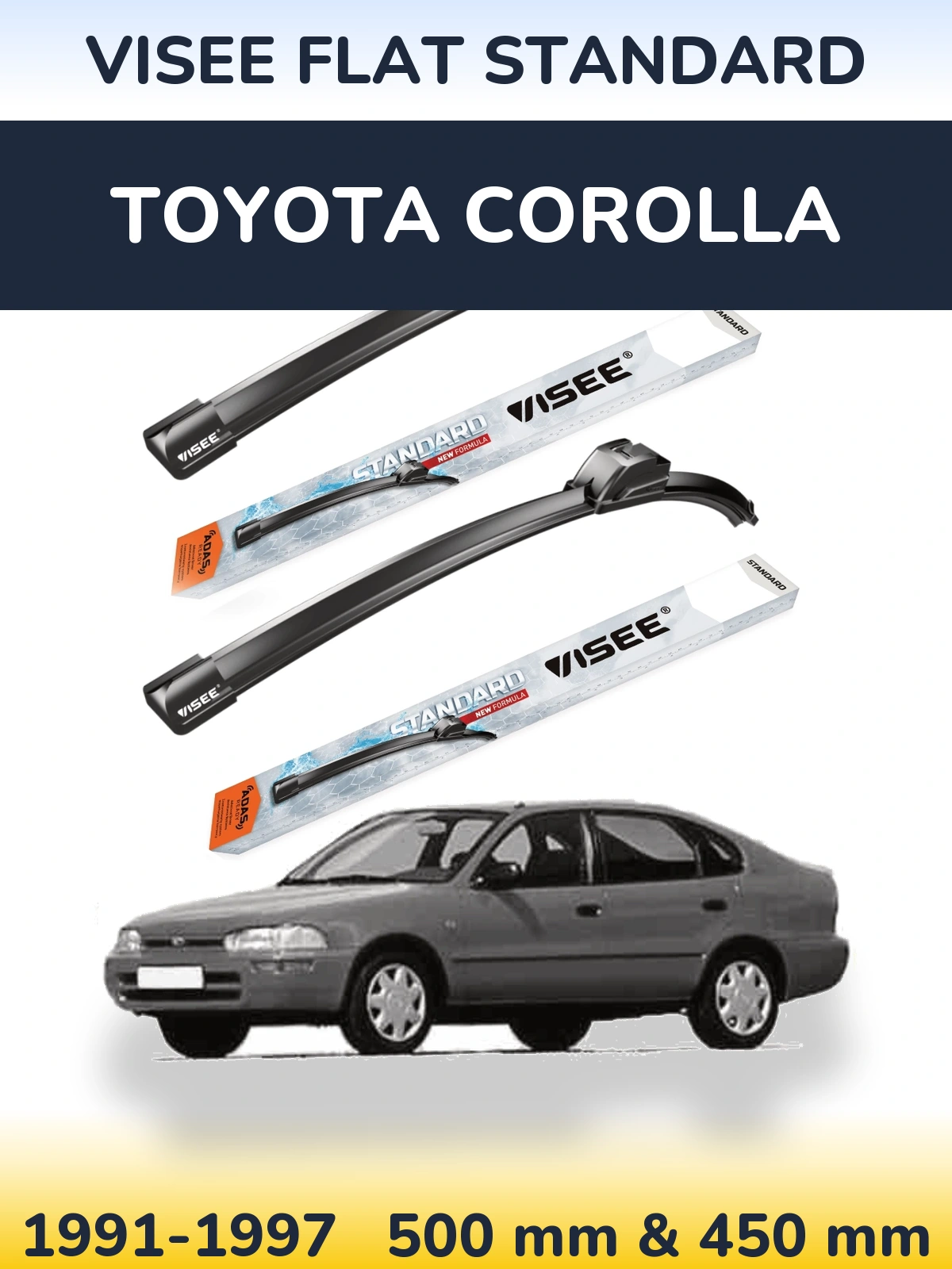 Torkarblad VISEE FLAT STANDARD för Toyota Corolla