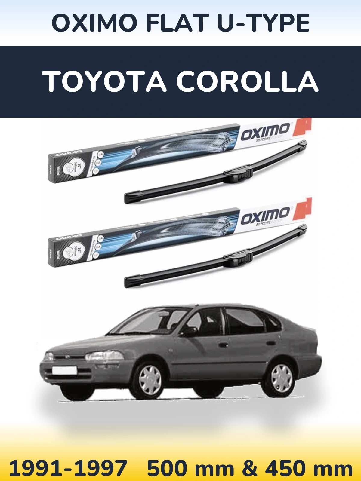 Torkarblad Oximo Flat U-type för Toyota Corolla
