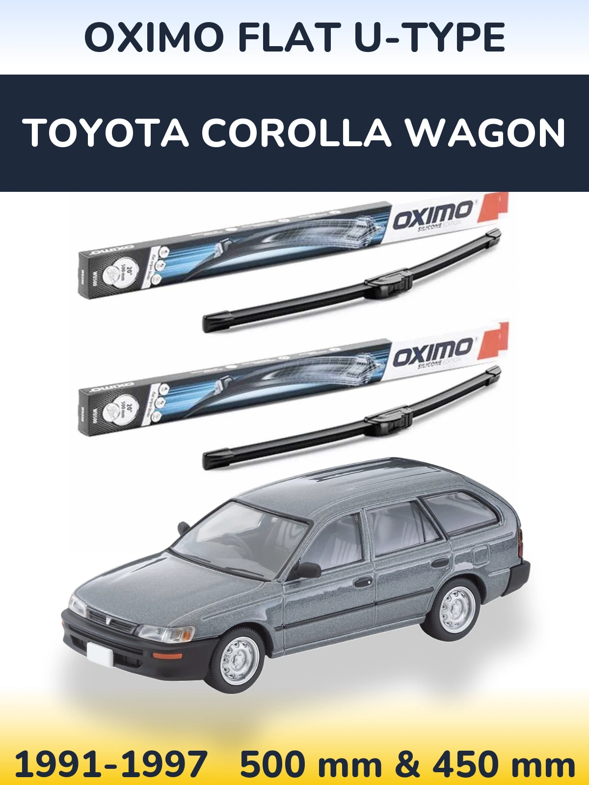 Torkarblad Oximo Flat U-type för Toyota Corolla Wagon