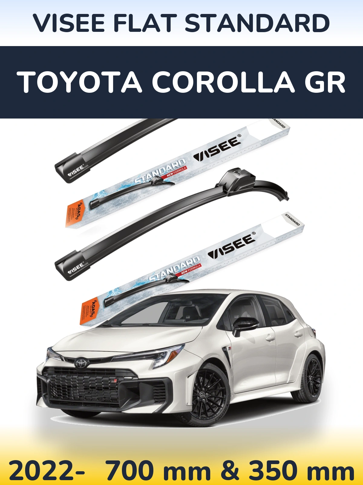 Torkarblad VISEE FLAT STANDARD för Toyota Corolla GR