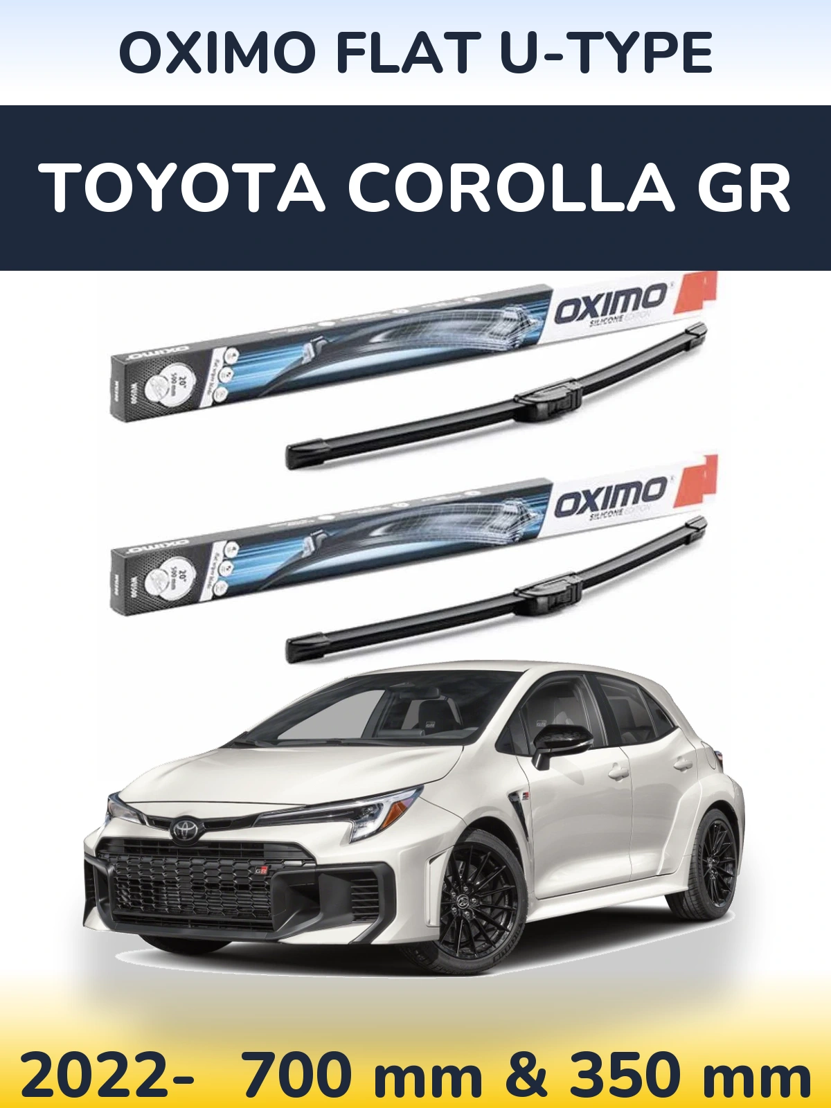 Torkarblad Oximo Flat U-type för Toyota Corolla GR