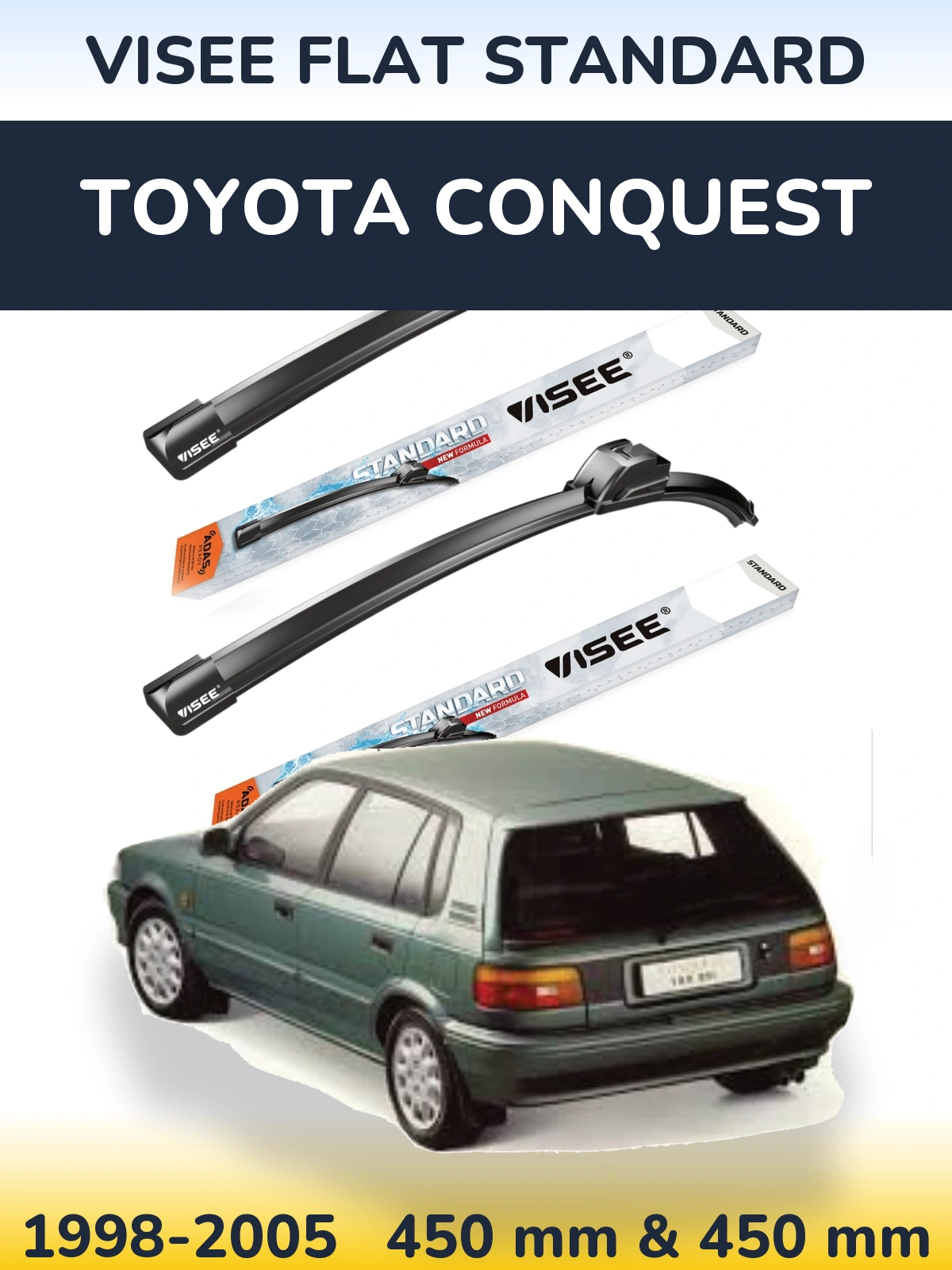 Torkarblad VISEE FLAT STANDARD för Toyota Conquest