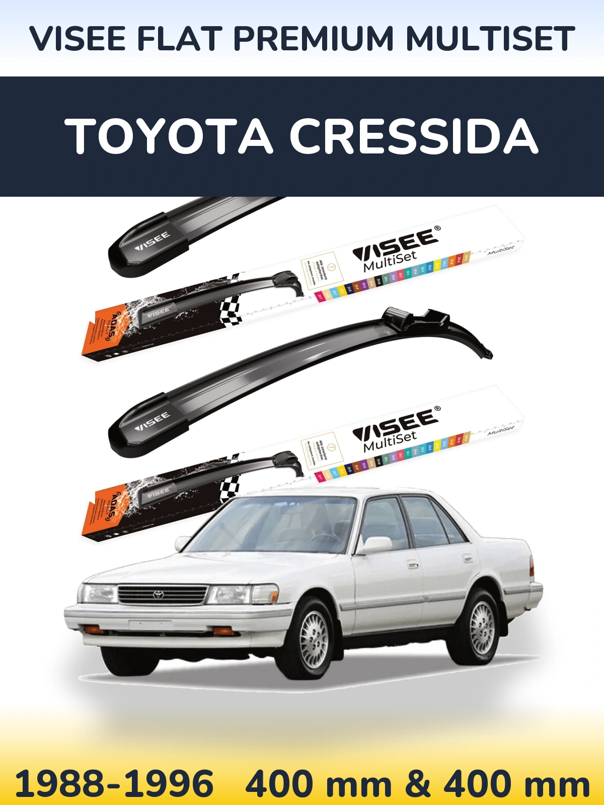 Torkarblad VISEE FLAT PREMIUM MultiSet för Toyota Cressida