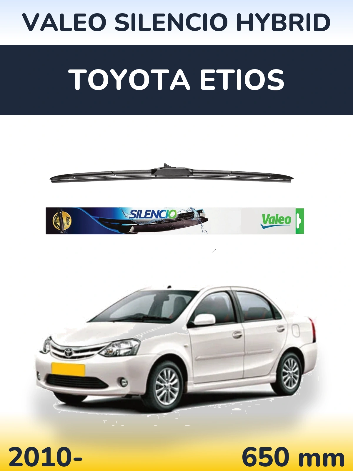 Torkarblad Valeo Silencio Hybrid för Toyota Etios
