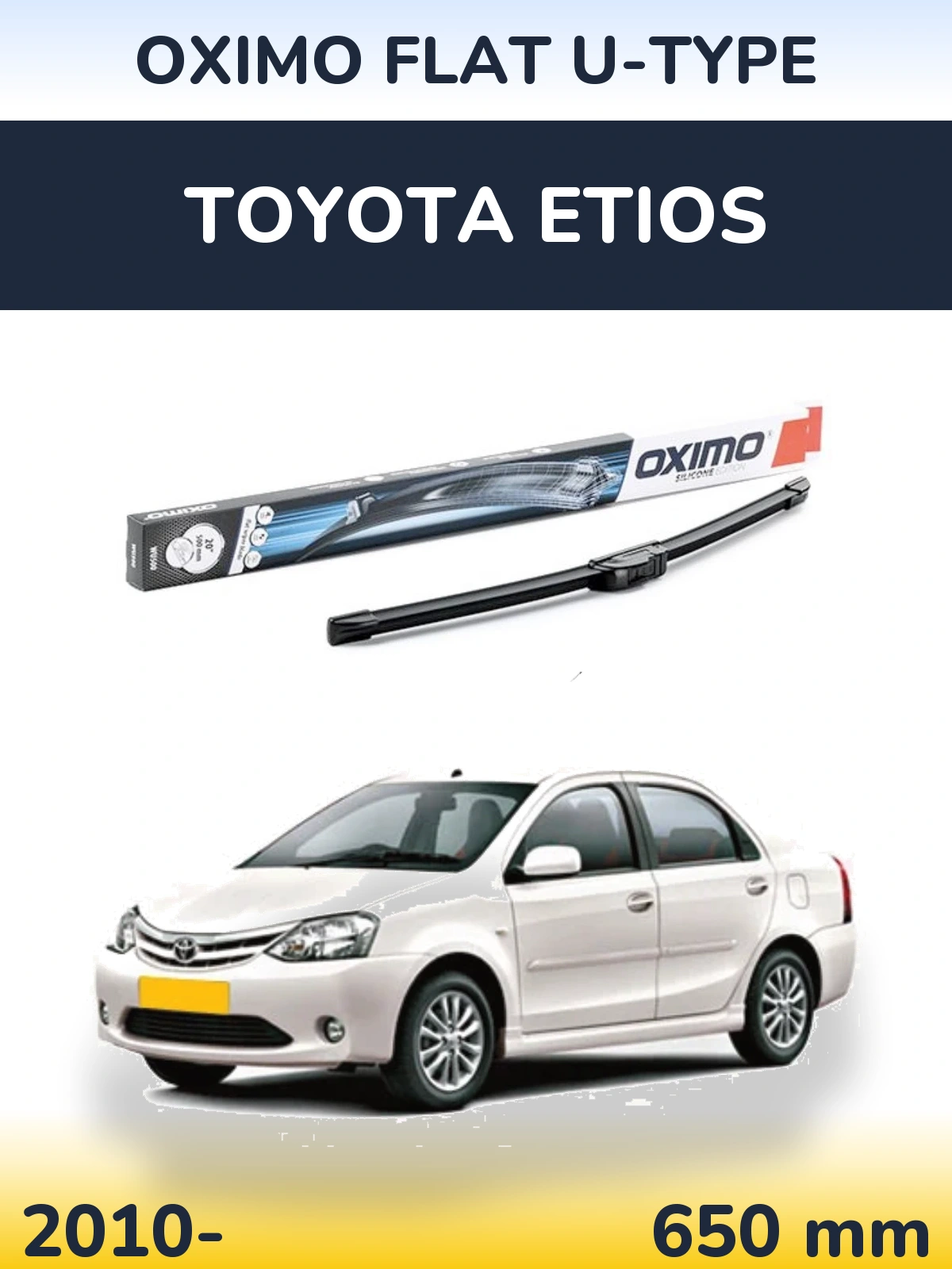 Torkarblad Oximo Flat U-type för Toyota Etios