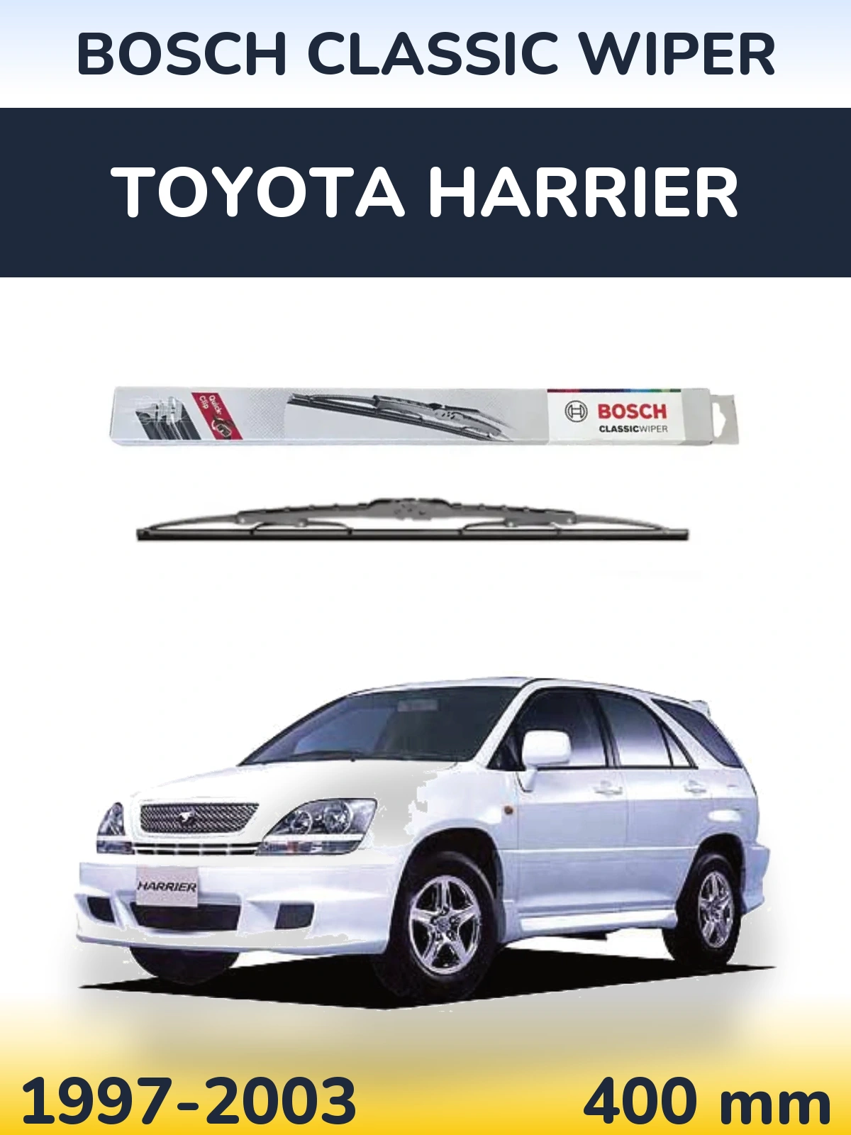 Задня щітка BOSCH Classic Wiper 400 мм для Toyota Harrier 1997-2003