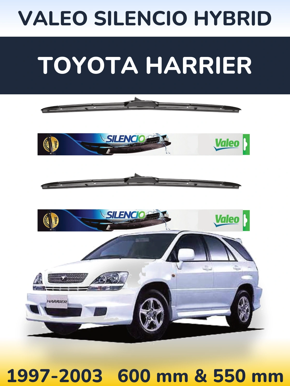 Torkarblad Valeo Silencio Hybrid för Toyota Harrier
