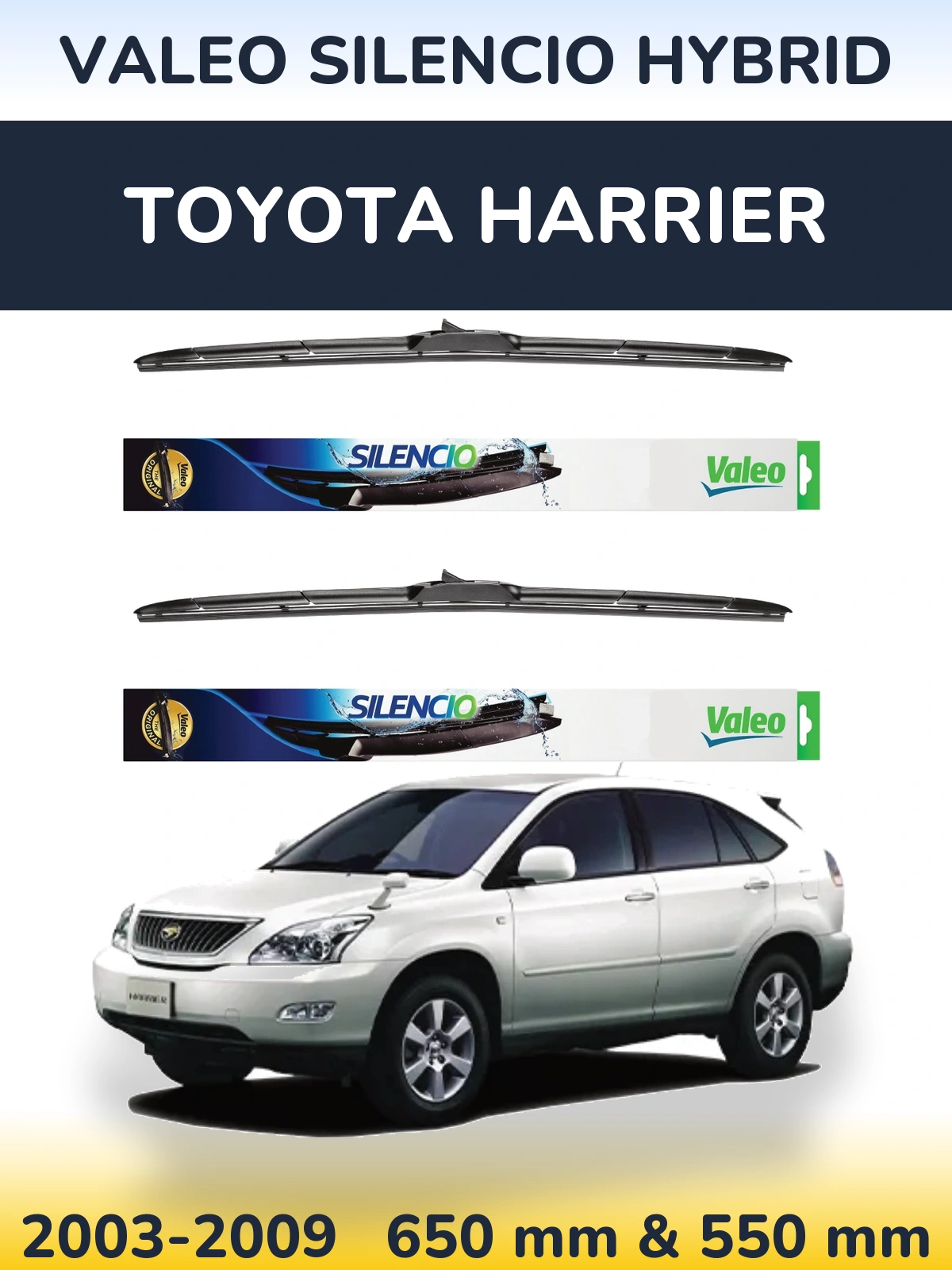 Torkarblad Valeo Silencio Hybrid för Toyota Harrier