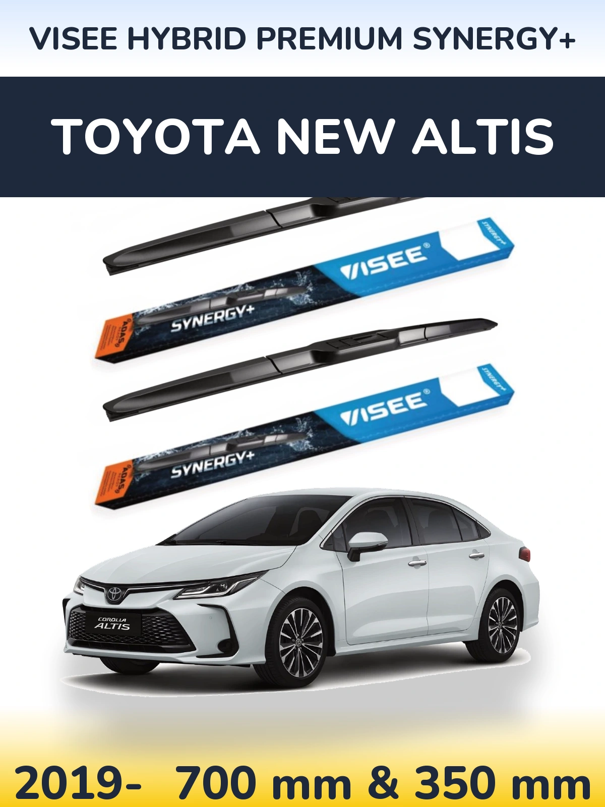 Torkarblad VISEE HYBRID PREMIUM SYNERGY+ för Toyota New Altis