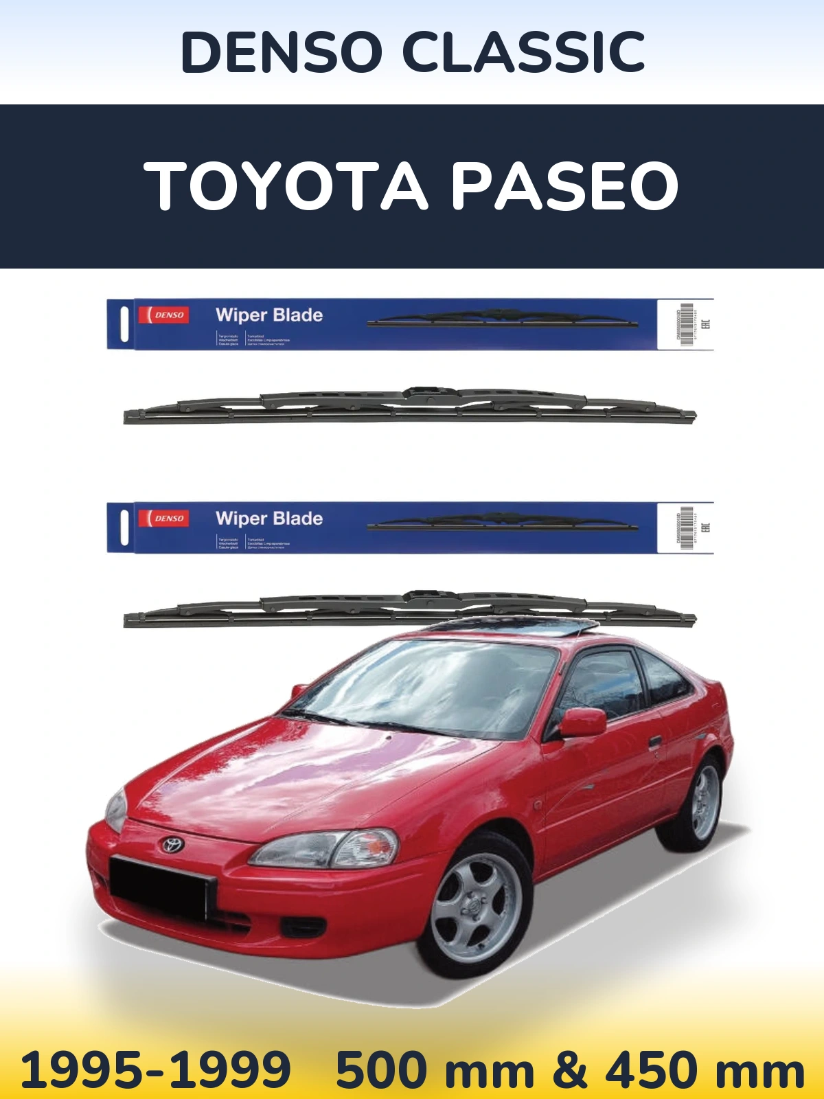 Torkarblad Denso Classic för Toyota Paseo