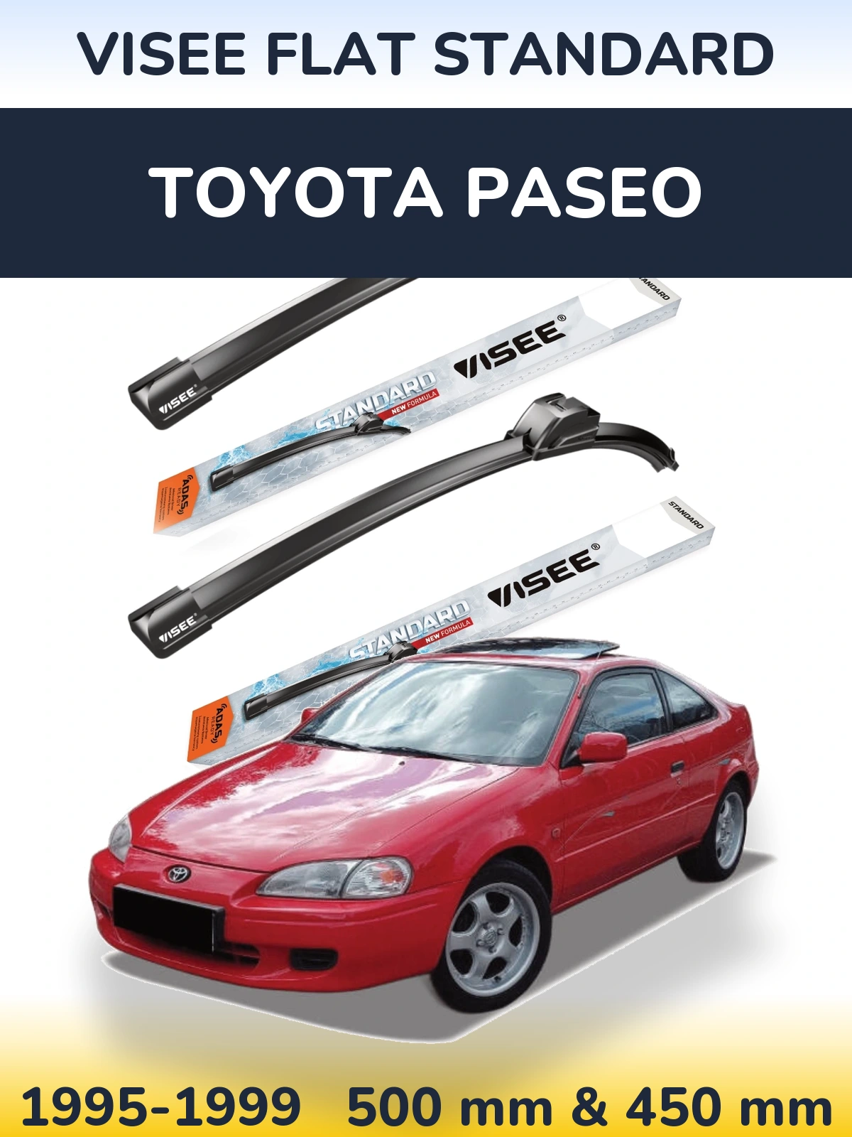 Torkarblad VISEE FLAT STANDARD för Toyota Paseo