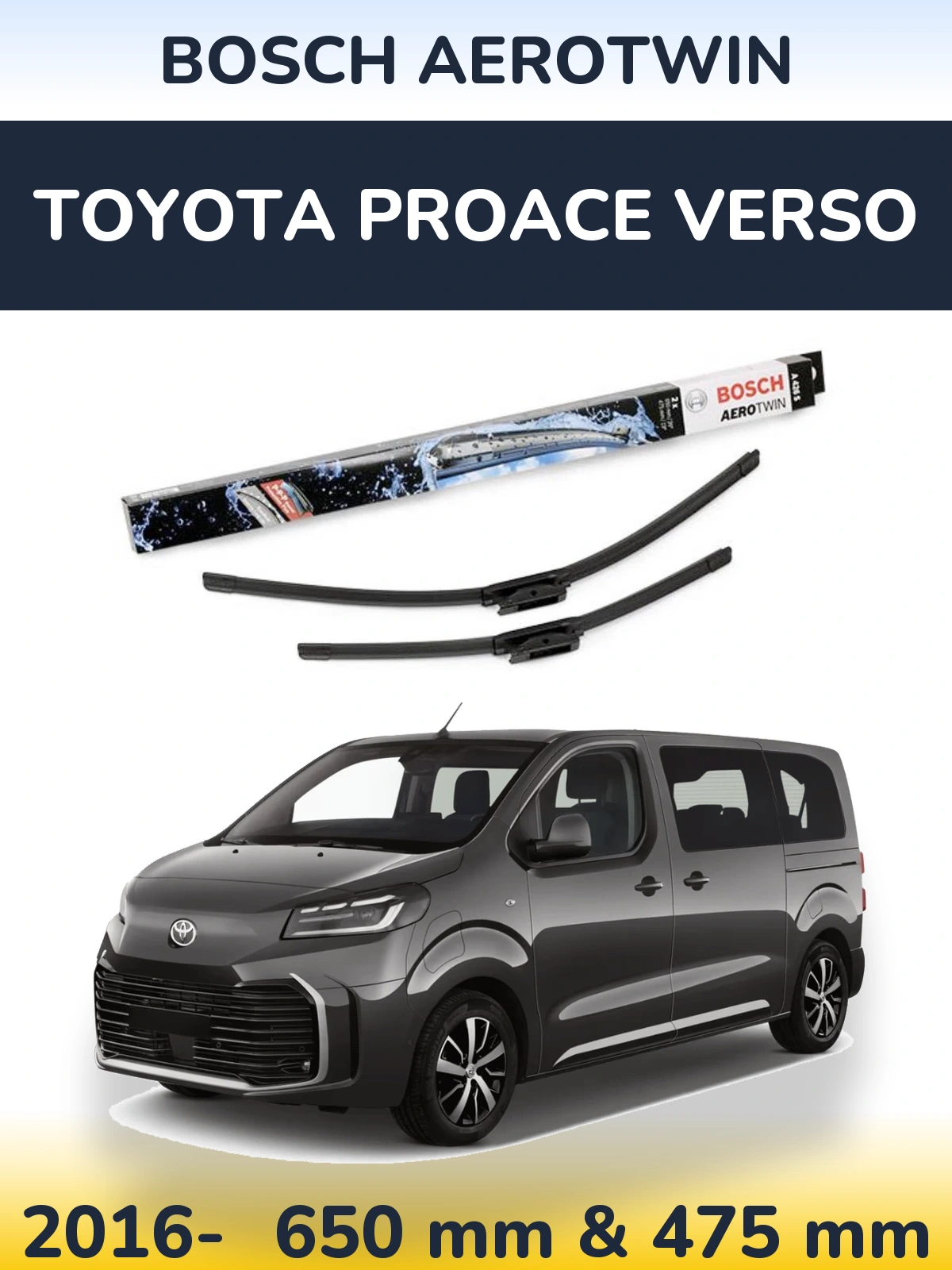 Torkarblad BOSCH AeroTwin för Toyota ProAce Verso
