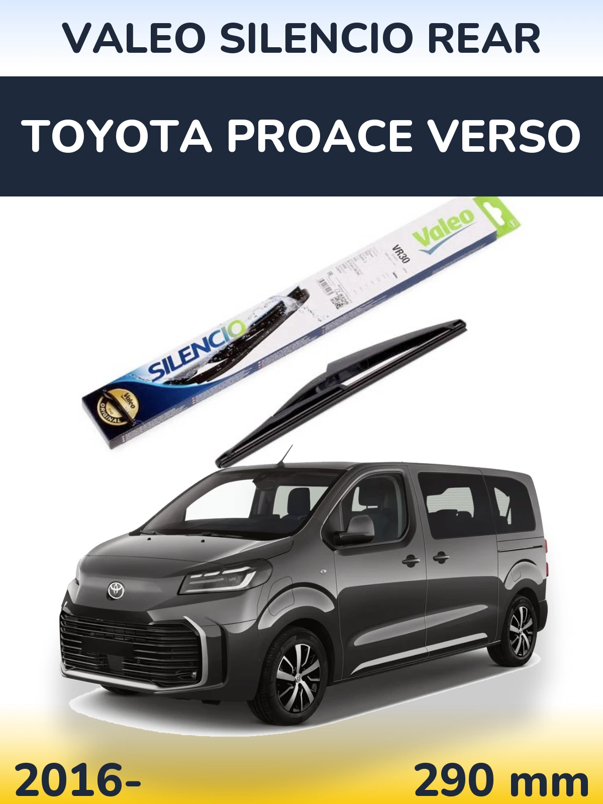 Torkarblad Valeo Silencio Rear för Toyota ProAce Verso