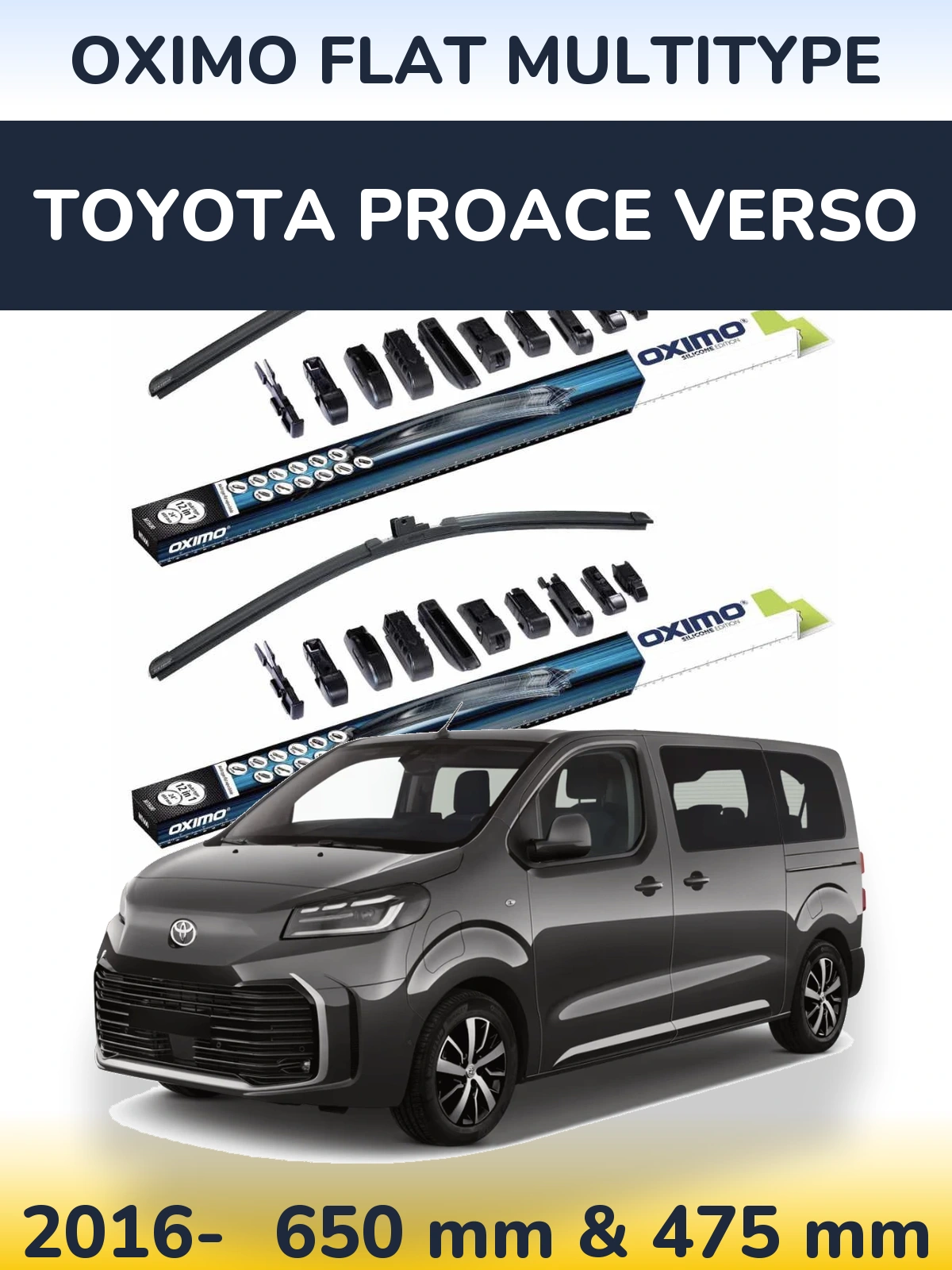 Torkarblad Oximo Flat MultiType för Toyota ProAce Verso