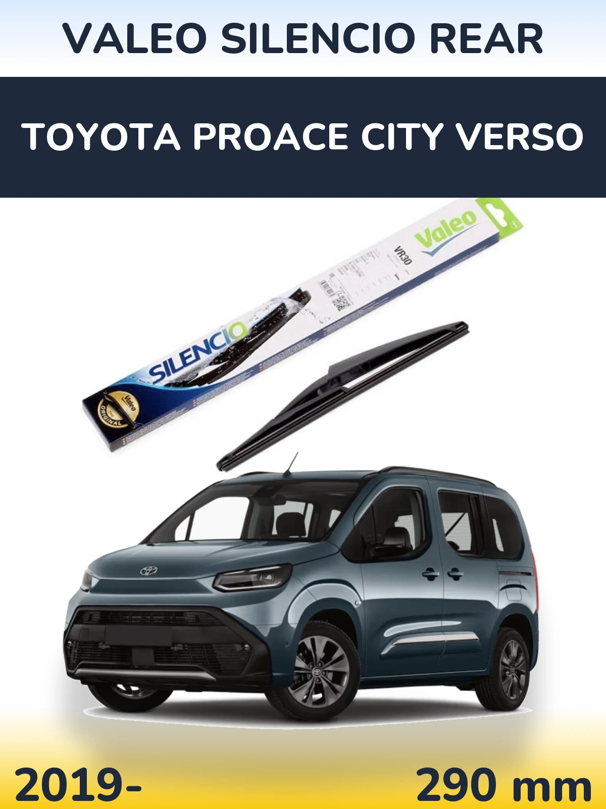 Torkarblad Valeo Silencio Rear för Toyota ProAce City Verso