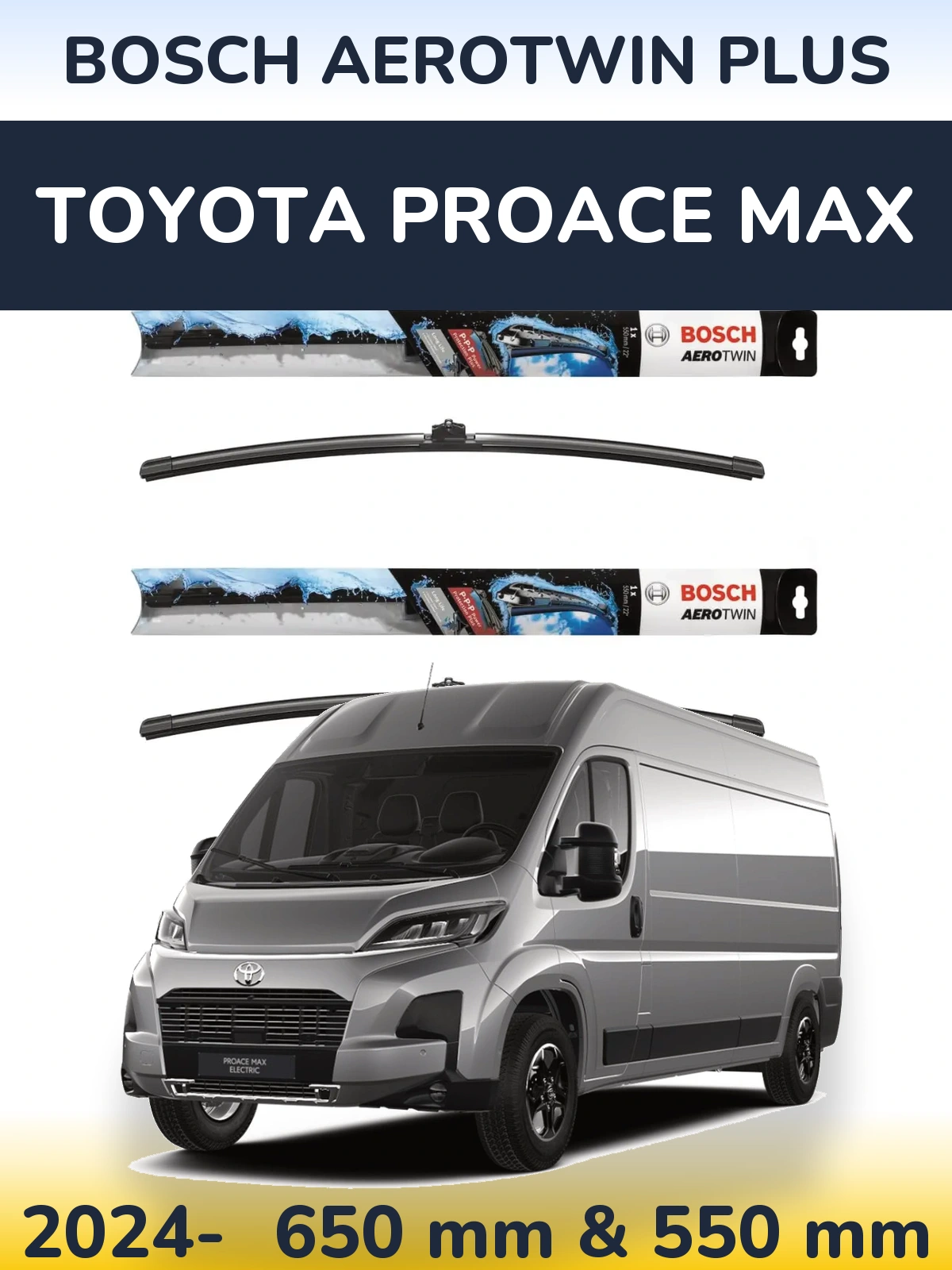 Torkarblad BOSCH AeroTwin Plus för Toyota ProAce Max
