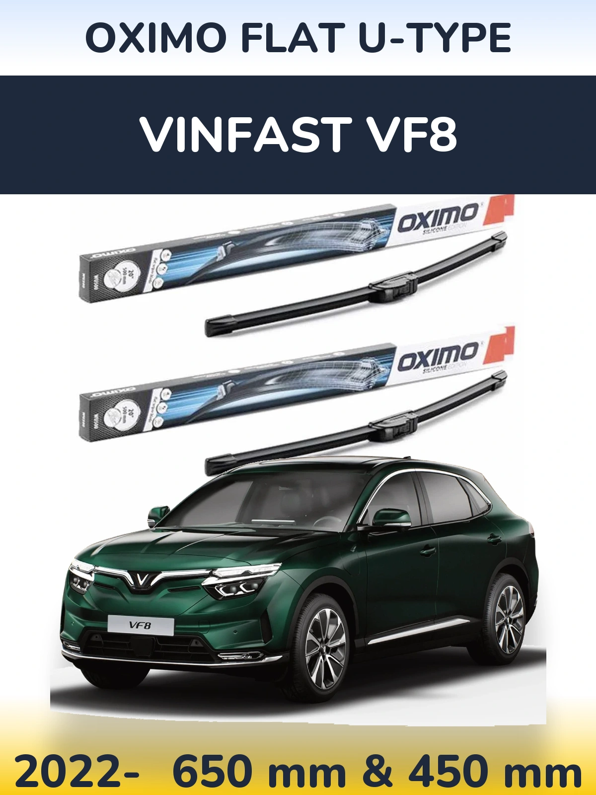 Torkarblad Oximo Flat U-type för Vinfast VF8