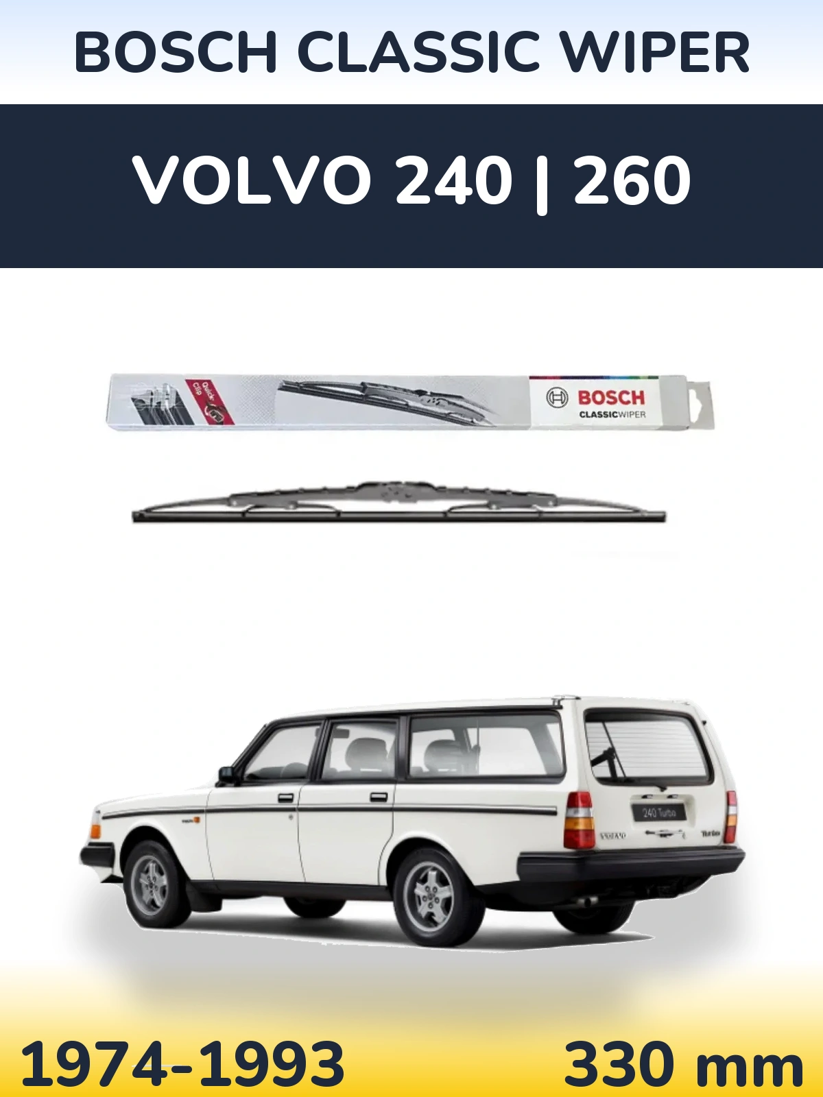 Torkarblad BOSCH Classic Wiper för Volvo 240 | 260