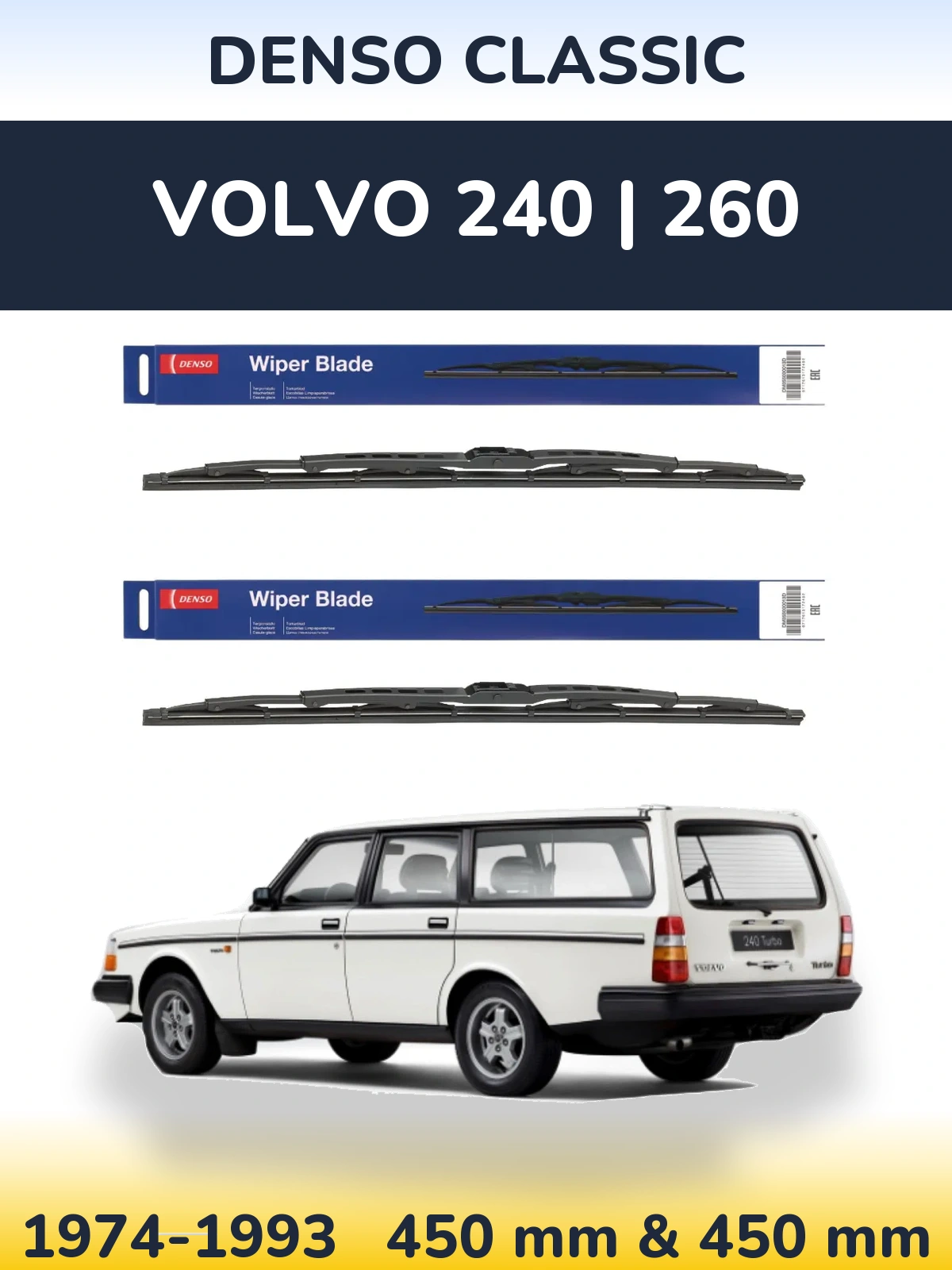 Torkarblad Denso Classic för Volvo 240 | 260
