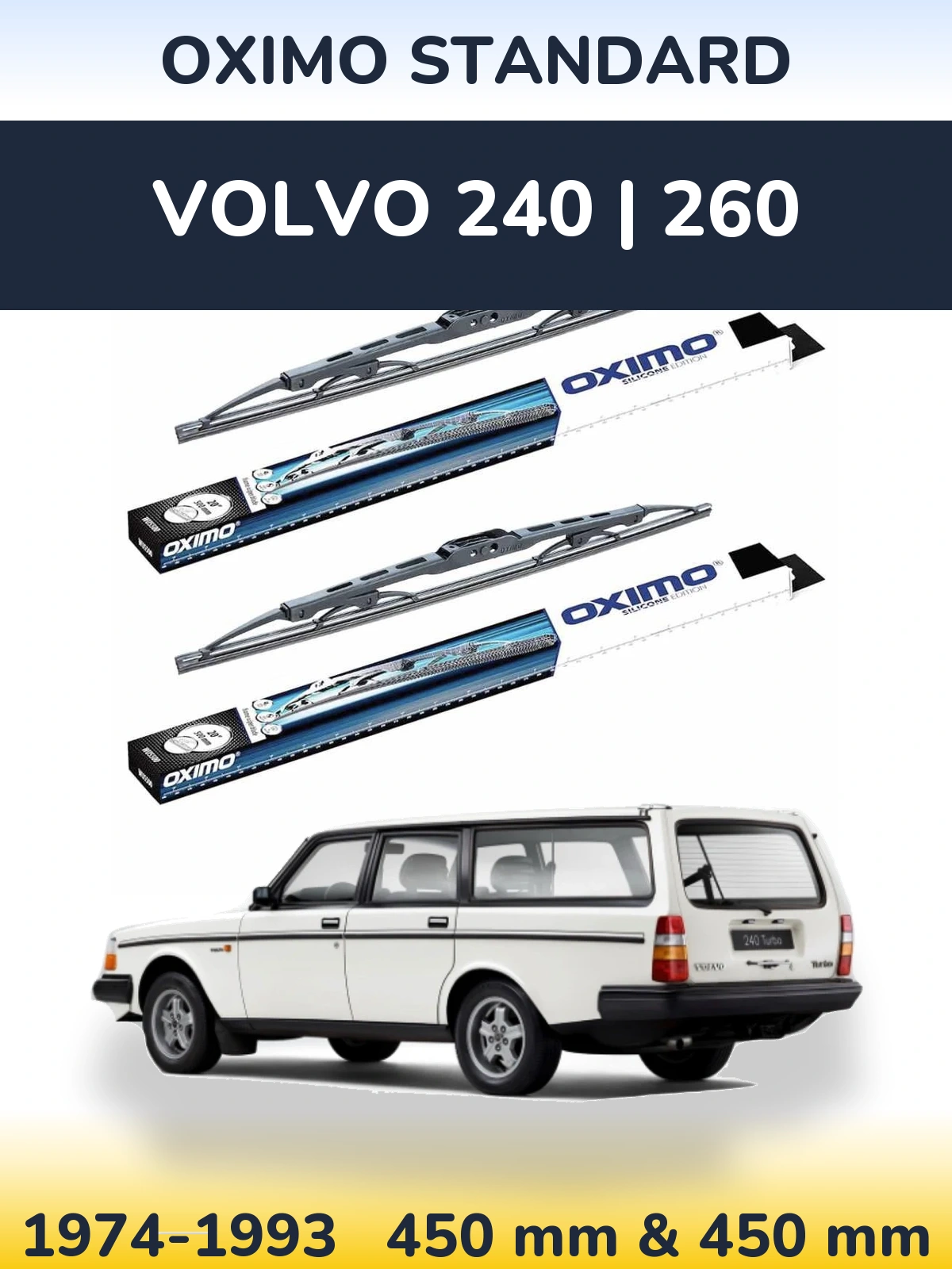 Torkarblad Oximo Standard för Volvo 240 | 260