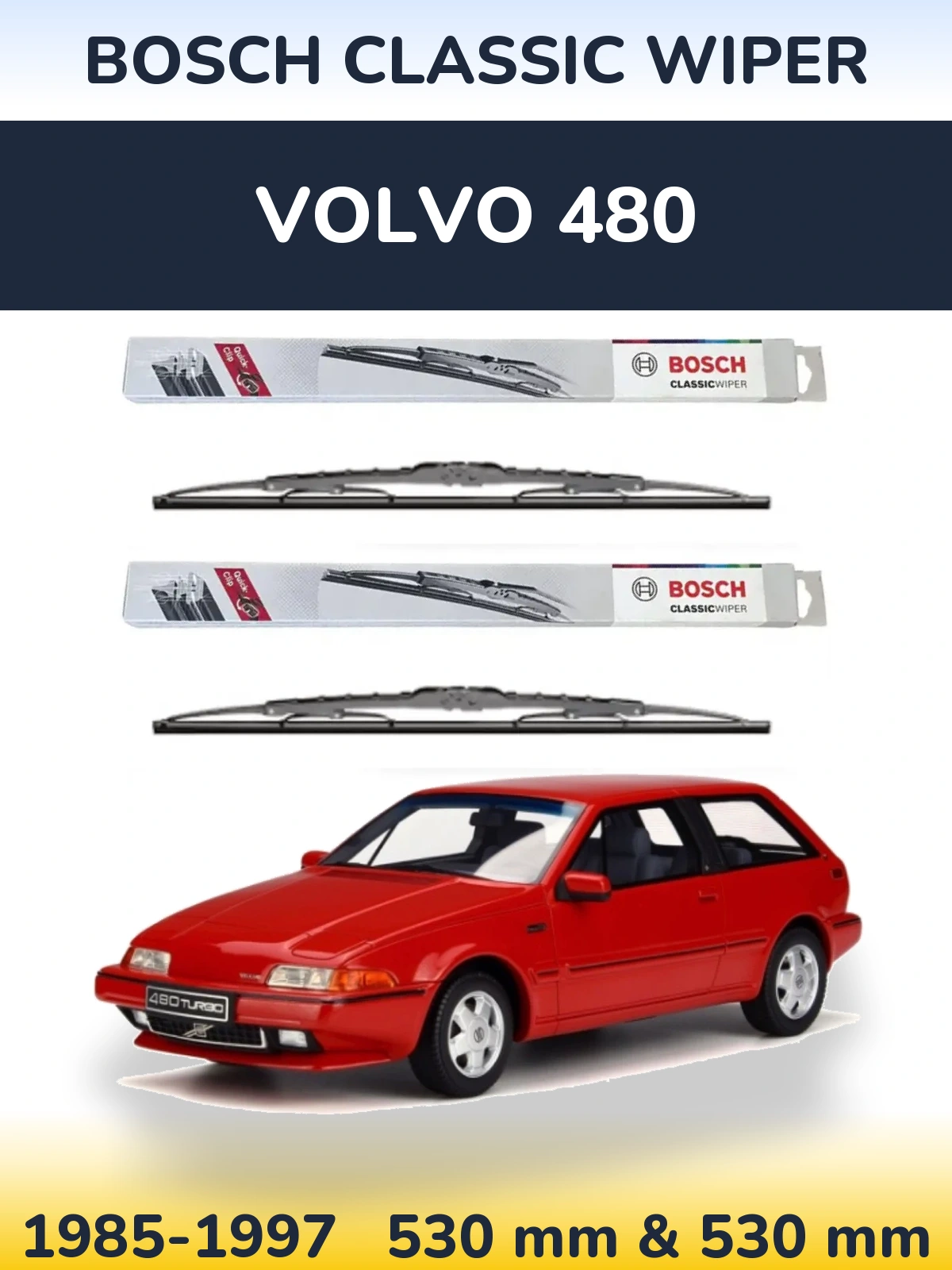 Torkarblad BOSCH Classic Wiper för Volvo 480