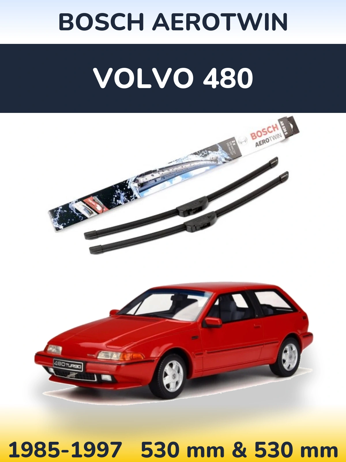 Torkarblad BOSCH AeroTwin för Volvo 480